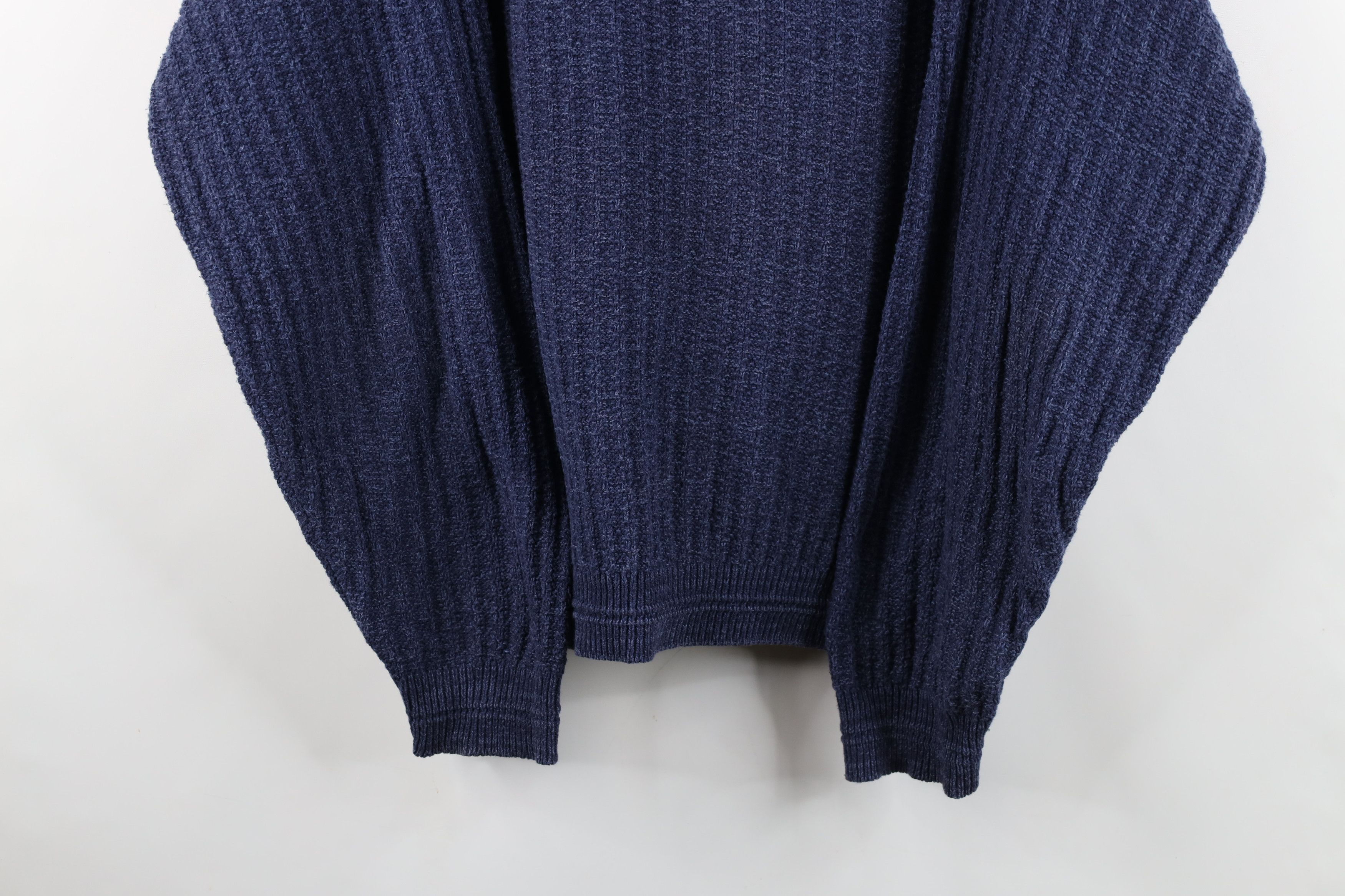 Vintage Vintage 90s Streetwear Cotton Ribbed Knit Sweater Blue USA Size US XL / EU 56 / 4 - 3 Thumbnail