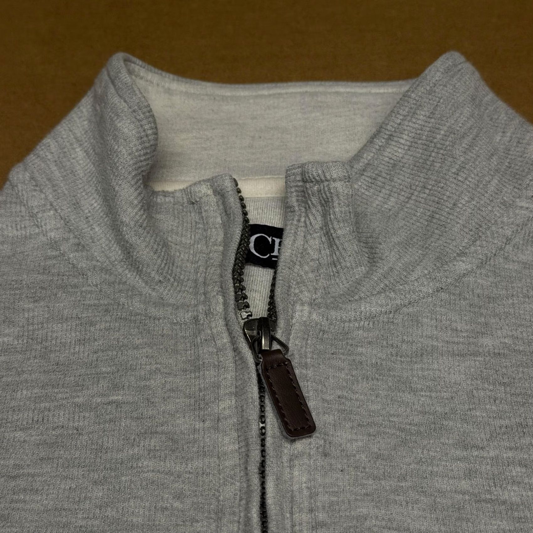 Chaps Chaps Mens Sweater Gray Mock Neck Quarter Zip Pullover Knit Cotton Polyester Casual Size US L / EU 52-54 / 3 - 6 Thumbnail