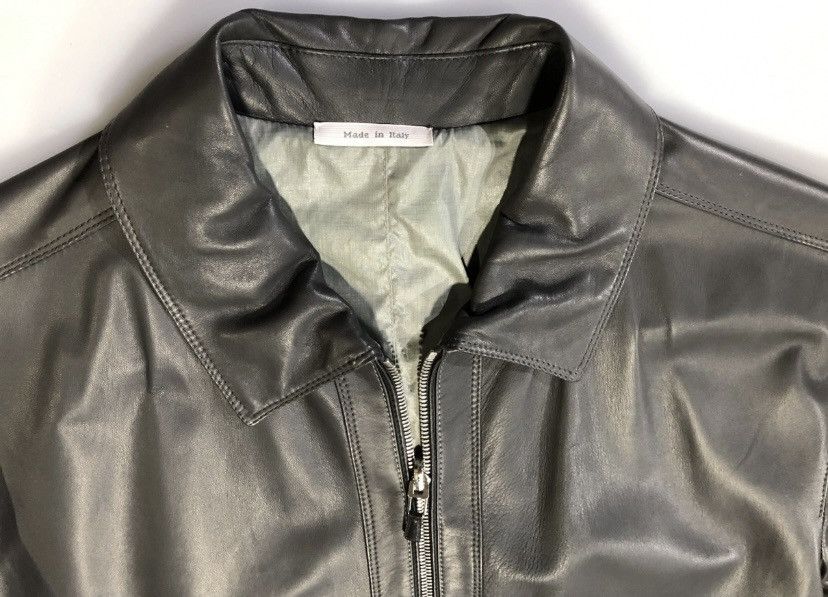 Ermenegildo Zegna Zegna 🇮🇹 Black Lambskin Gray Techno Reversible bomber XXL NWT Size US XXL / EU 58 / 5 - 4 Thumbnail