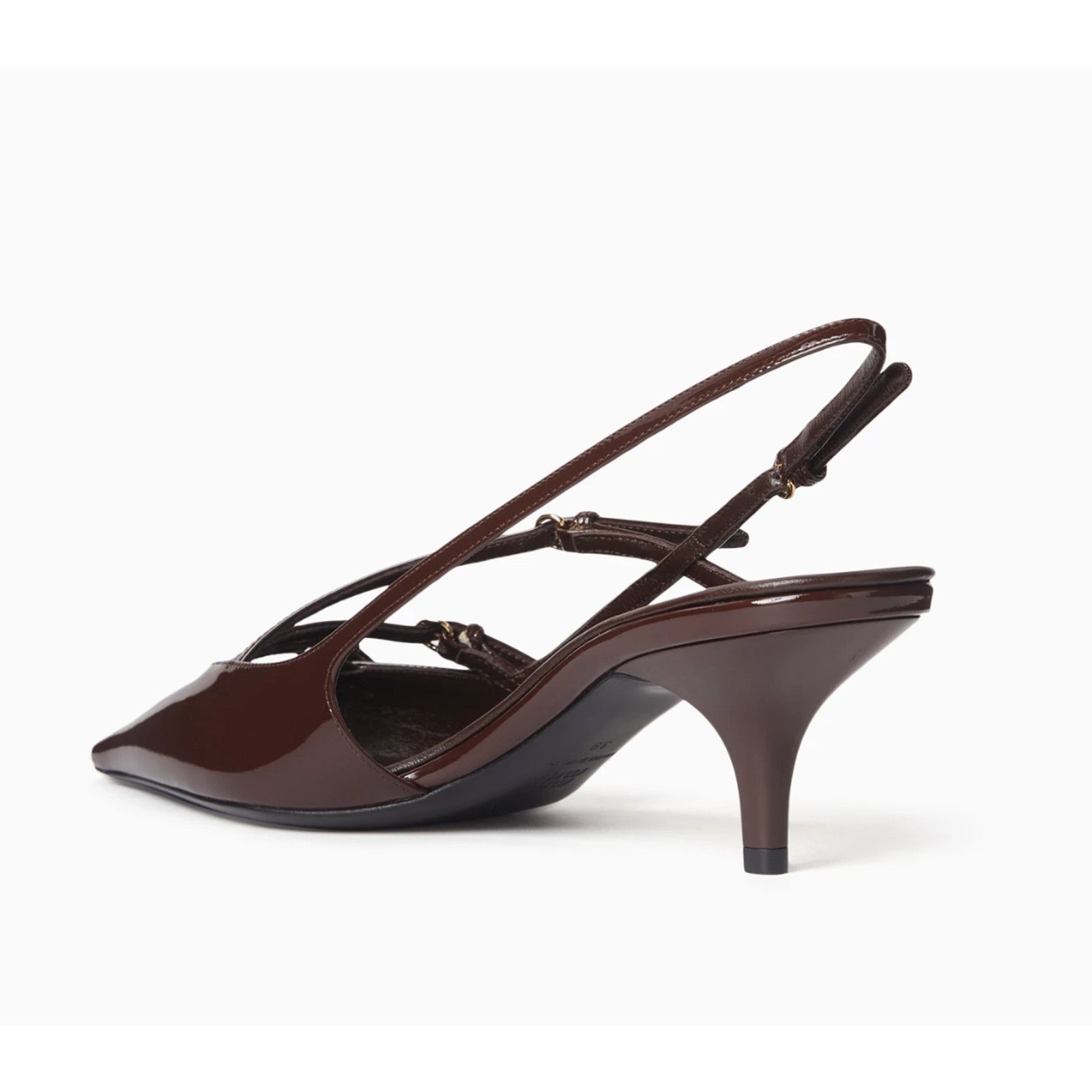 Miu Miu Miu Miu Cacao Brown Patent Buckle Trio Kitten Heel 38 Size US 8 / IT 38 - 12 Thumbnail
