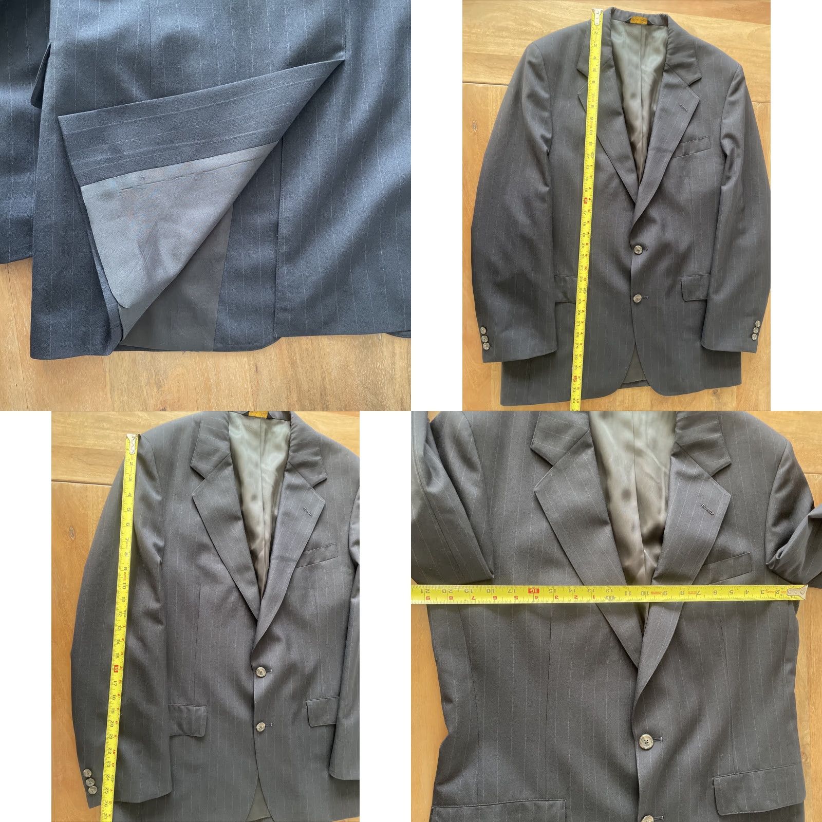 Brooks Brothers VINTAGE Brooks Brothers Pinstripe Dark Blue 2 Piece Suit Men’s 40L Sport Jacket 35x30 Pants Blue Wool Pinstripe 2 Piece Suit Mens 40L Regular Womens? Size 40R - 8 Thumbnail