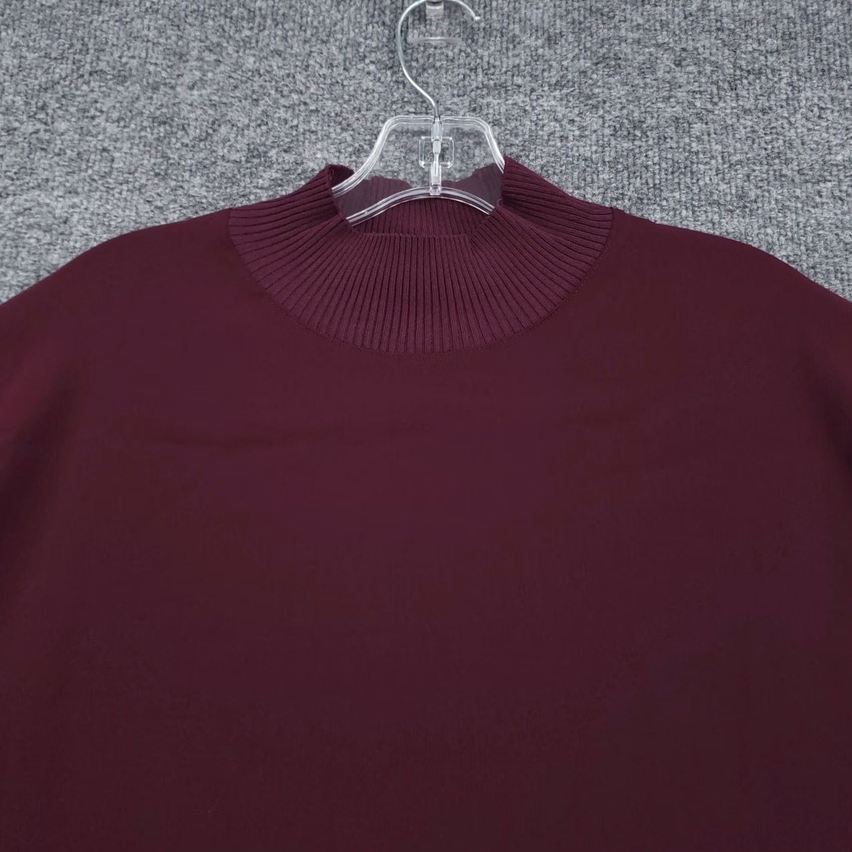 Calvin Klein Calvin Klein Blouse Womens L Red Mock Neck Short Sleeve Pullover Casual Size L / US 10 / IT 46 - 6 Thumbnail