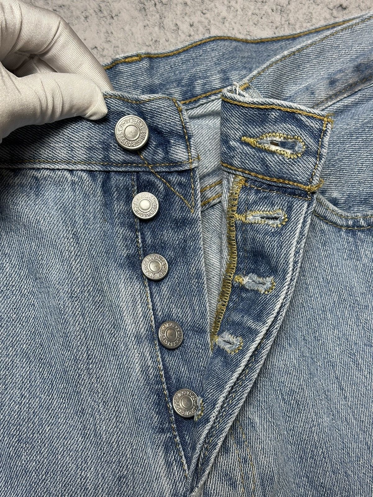Levi's Vintage Levis 501 Baby Blue Jeans Pants 34x32 Size US 34 / EU 50 - 17 Thumbnail
