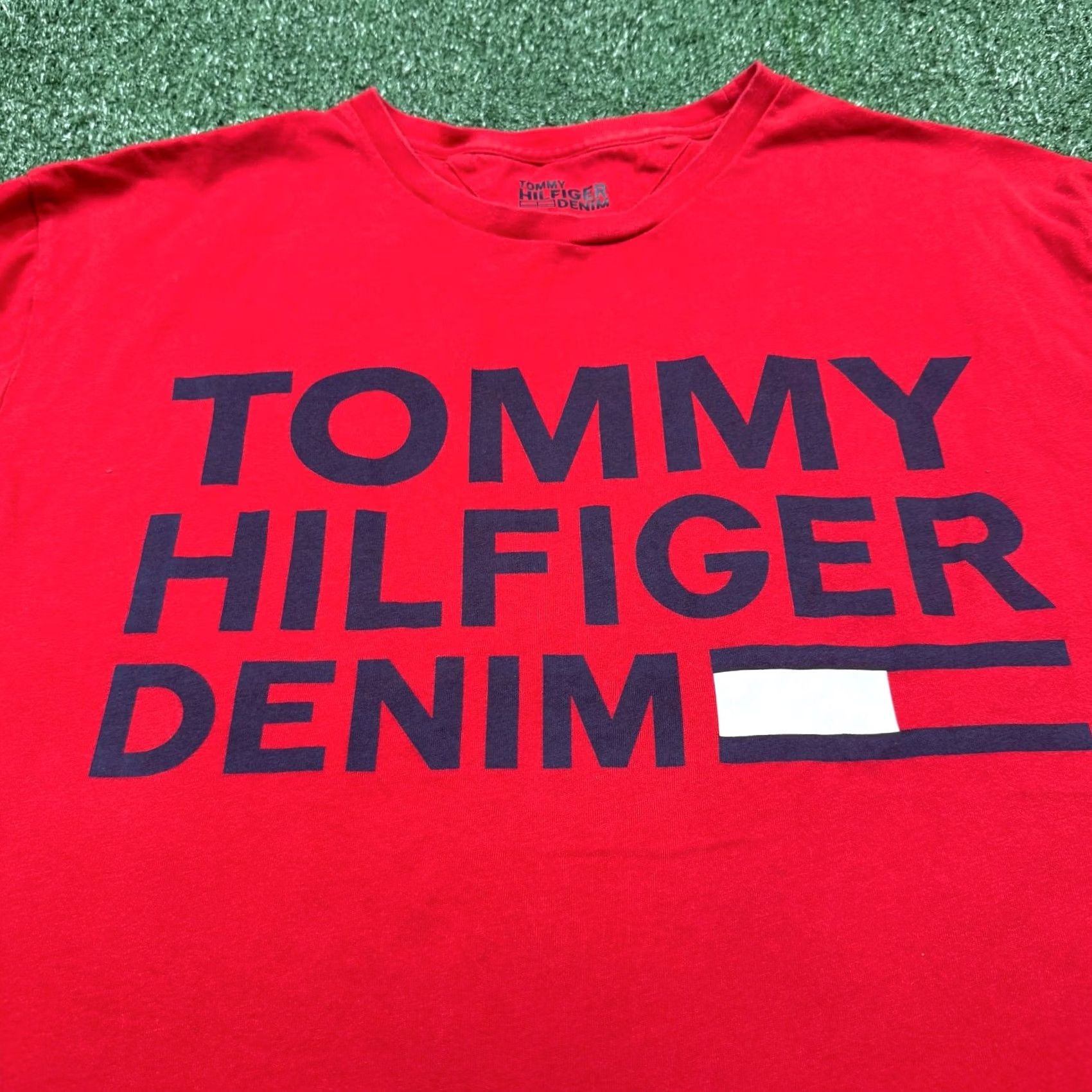 Tommy Hilfiger Tommy Hilfiger T-Shirt Men's XL Red Short Sleeve Crew Neck Logo Casual Tee Size US XL / EU 56 / 4 - 4 Thumbnail
