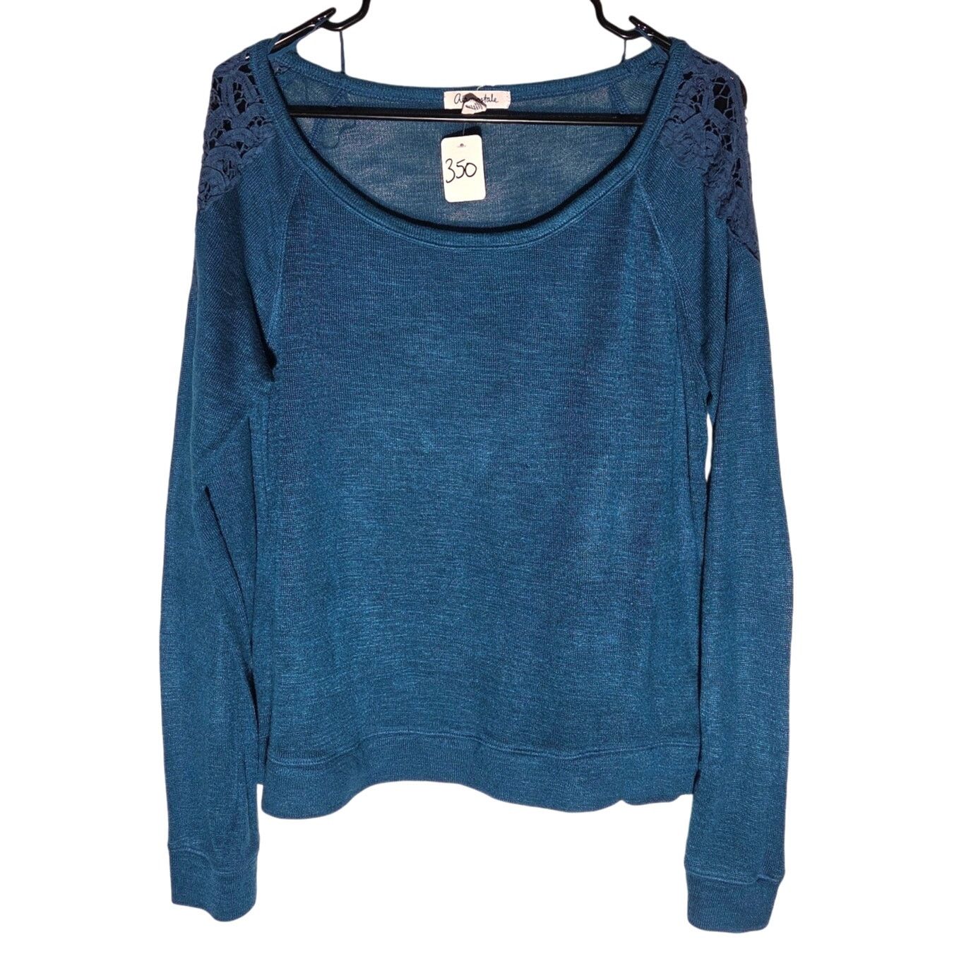 Aeropostale AEROPOSTALE Blue Sheer Long sleeve Blouse - Women's XL Size XL / US 12-14 / IT 48-50 - 3 Thumbnail