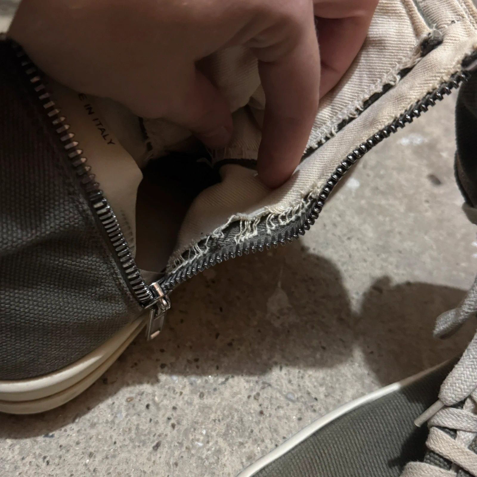 Rick owens drkshdw high top ramones