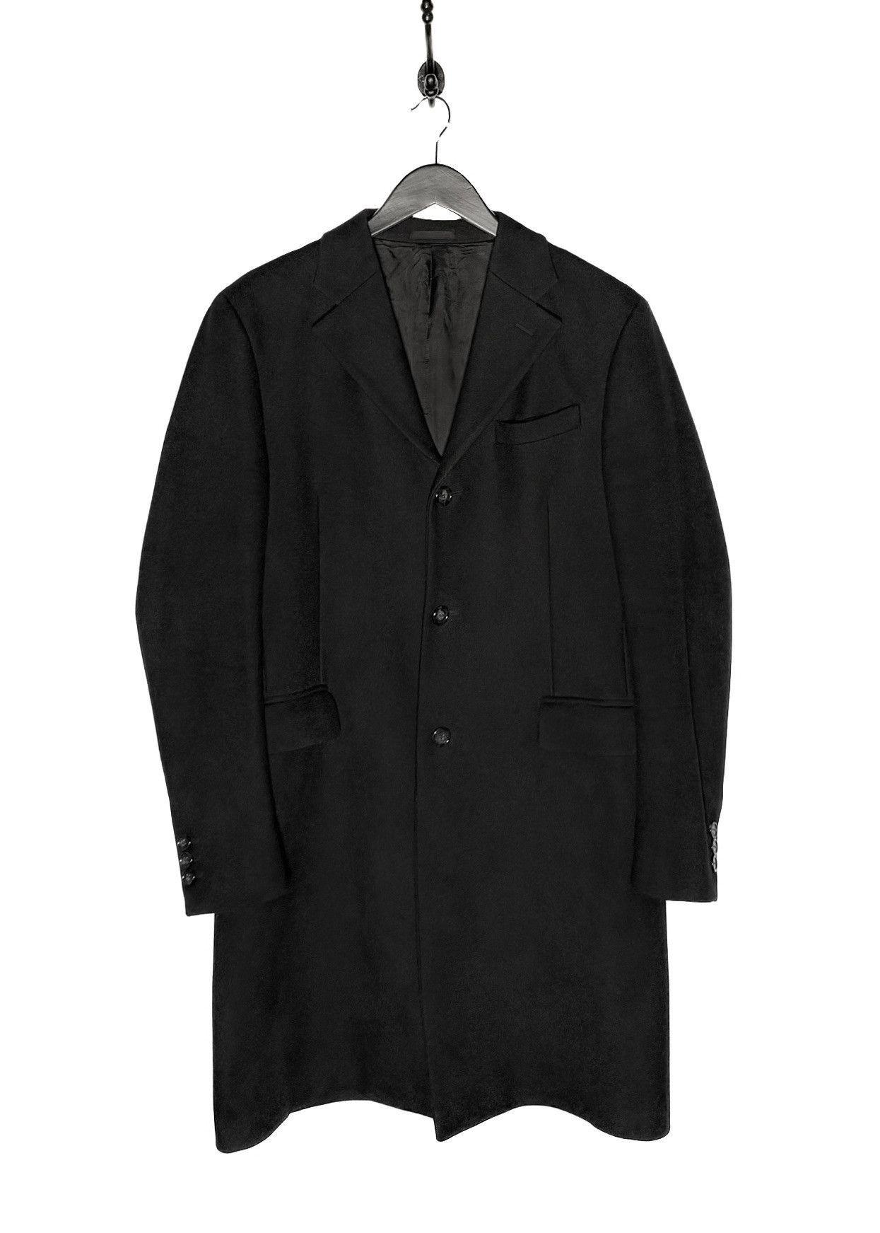 Prada Prada 2013 Black Wool Classic Coat Size US M / EU 48-50 / 2 - 1 Thumbnail