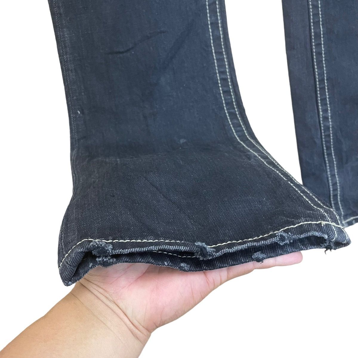 If Six Was Nine Hideaway Nicole Synthetic Leather Lowrise Bootcut Jeans Size US 32 / EU 48 - 7 Thumbnail