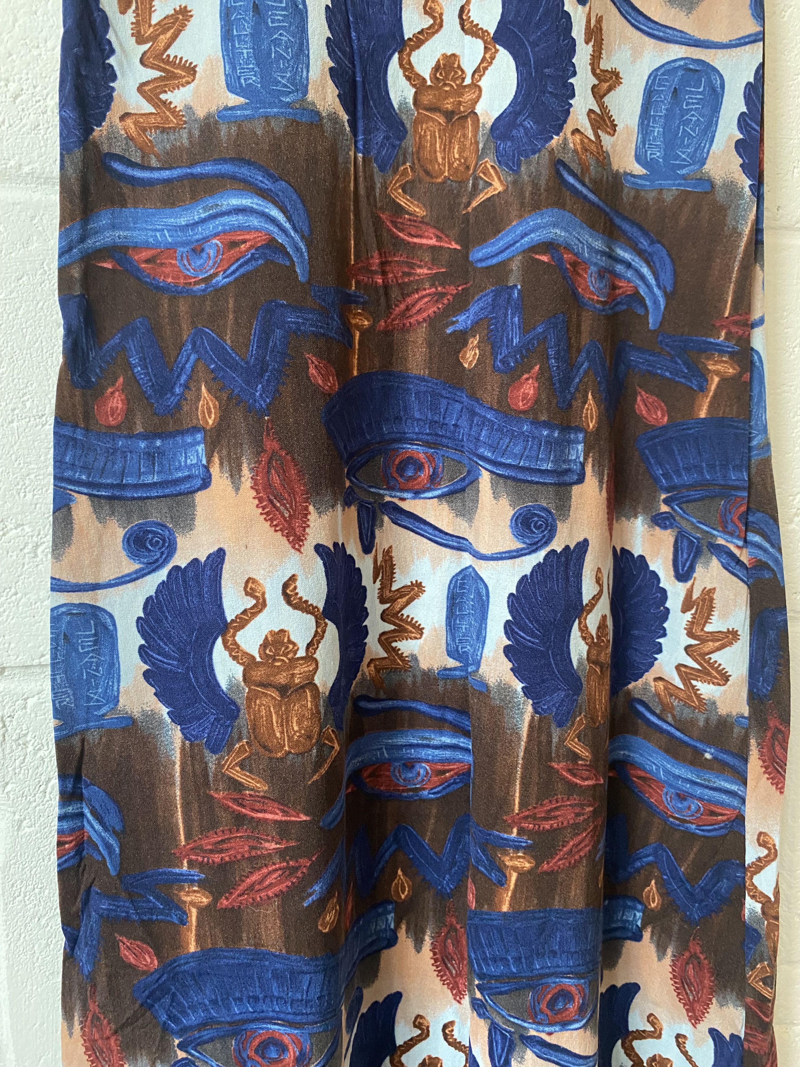 Jean Paul Gaultier JPG Egypt SS1997 Eye of Horus Scarab Hieroglyph Maxi Dress Size XS / US 0-2 / IT 36-38 - 6 Thumbnail