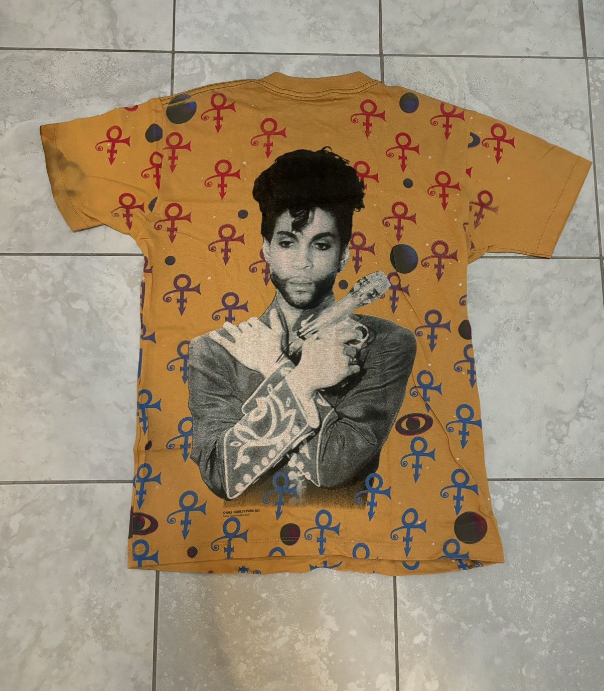 Band Tees Rare Vintage 90s Prince Paisley Park All Over Print T Shirt Size US XL / EU 56 / 4 - 14 Thumbnail