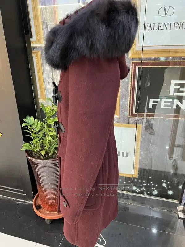 Burberry Burberry Red Wool Winter Coat with Hood. Size S / US 4 / IT 40 - 3 Thumbnail