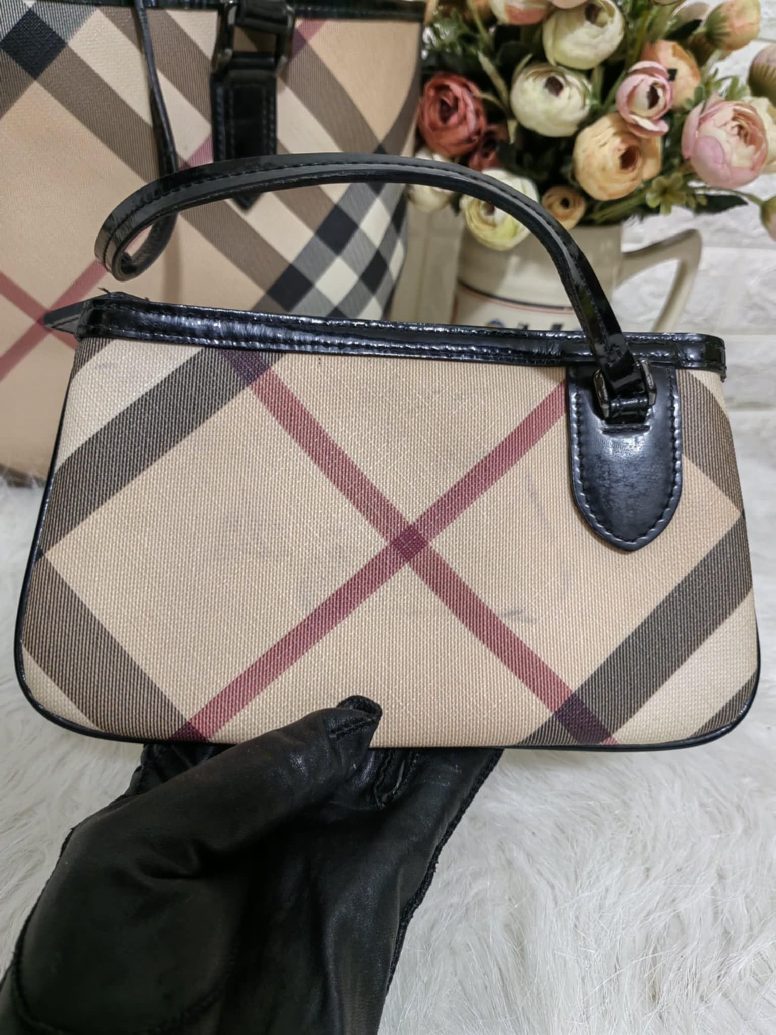 Burberry BURBERRY SUPERNOVA CHECK NICKIE TOTE BAG. Size ONE SIZE - 13 Thumbnail