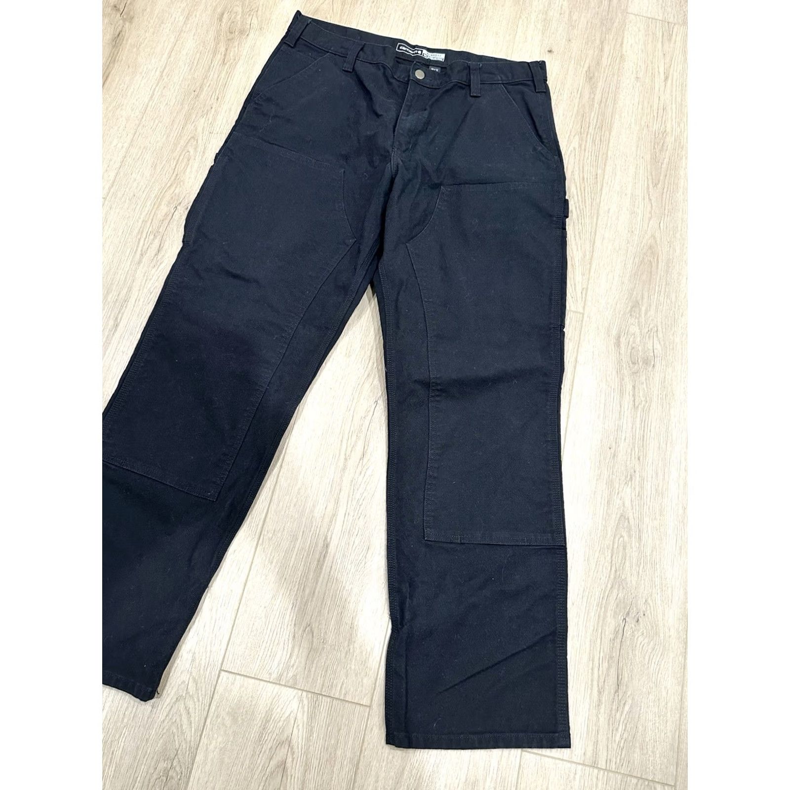 Carhartt VINTAGE Carhartt Pants Carpenter Workwear 37x31 Relaxed Fit Black 5-Pocket Design Mens Pants Size US 37 - 2 Thumbnail