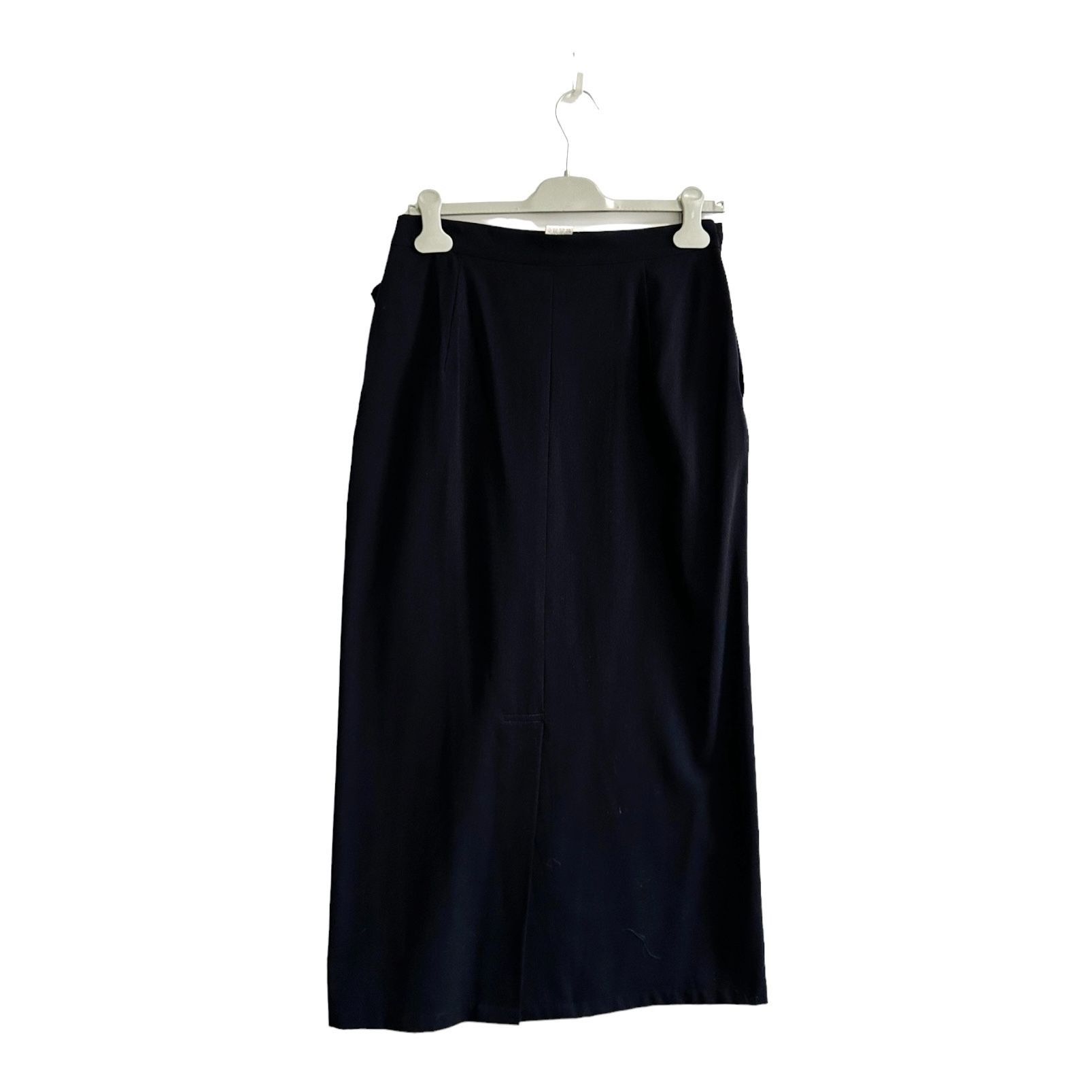 Y's Vintage 90s, Y’s Yohji Yamamoto Dark Navy wool midi skirt, S Size 28" / US 6 / IT 42 - 2 Thumbnail