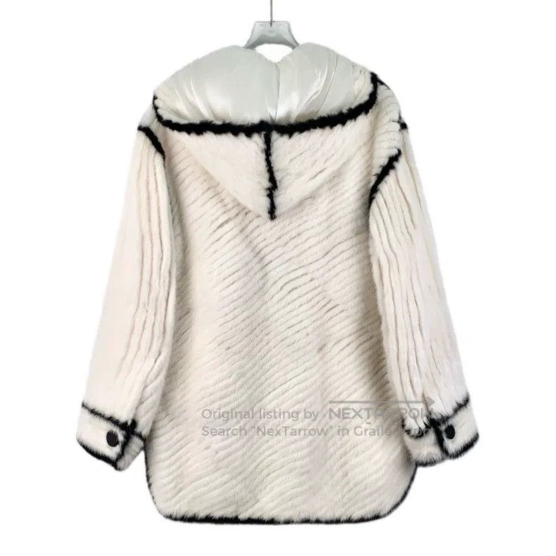 Fendi Fendi White Edge Design Mulberry Silk Collar Hooded Single Size XS / US 0-2 / IT 36-38 - 2 Thumbnail