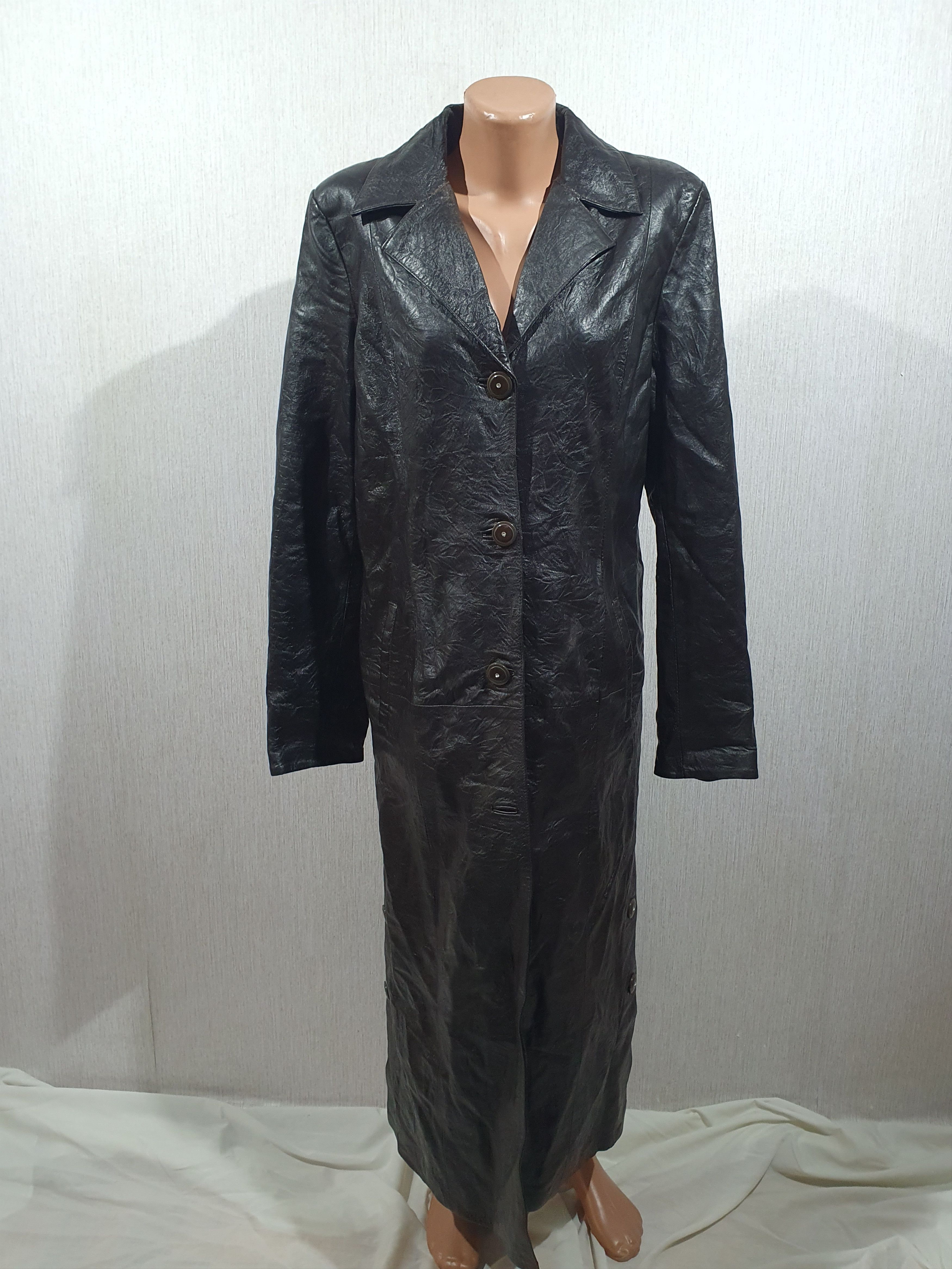 Leather Leather long coat Size L / US 10 / IT 46 - 1 Thumbnail
