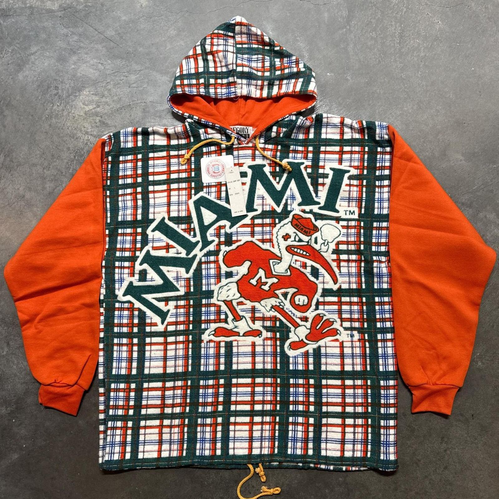 Vintage Vintage 90s RARE Deadstock Miami Hurricanes Tapestry Hoodie Size US L / EU 52-54 / 3 - 1 Thumbnail
