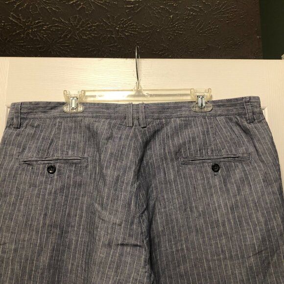 Black Brown 1826 black brown 1826 men's gray 100%linen pants size: 42/30 Size 42R - 4 Thumbnail