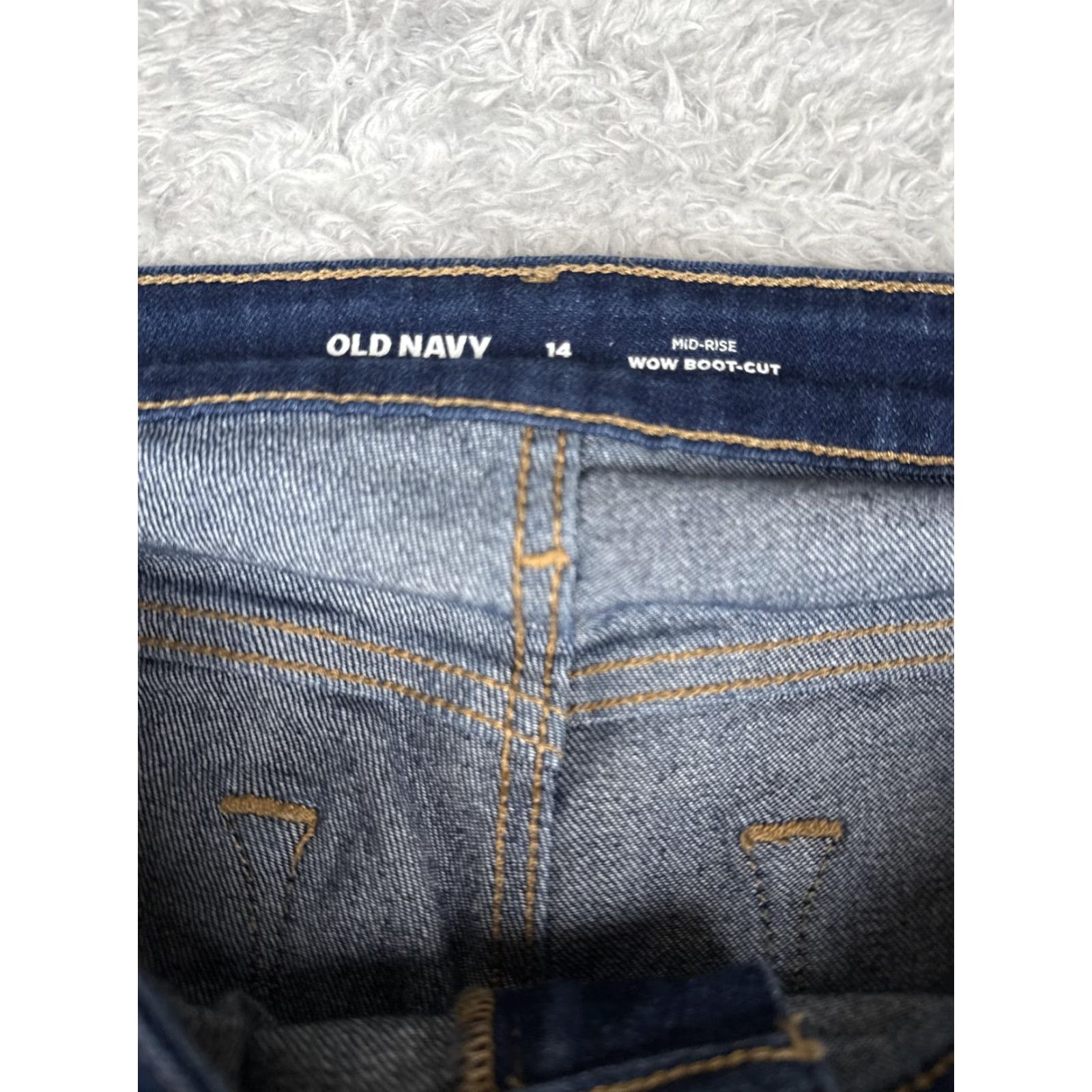 Old Navy Jeans Womens 14 Blue Mid Rise Bootcut Denim Stretch Pants Casual