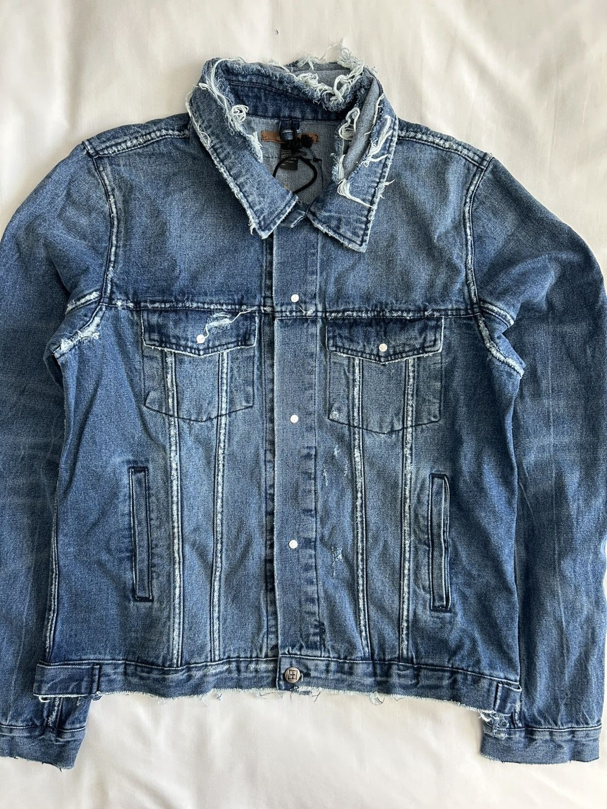 Ksubi Ksubi Distressed Classic Denim Jacket Size US XL / EU 56 / 4 - 1 Thumbnail