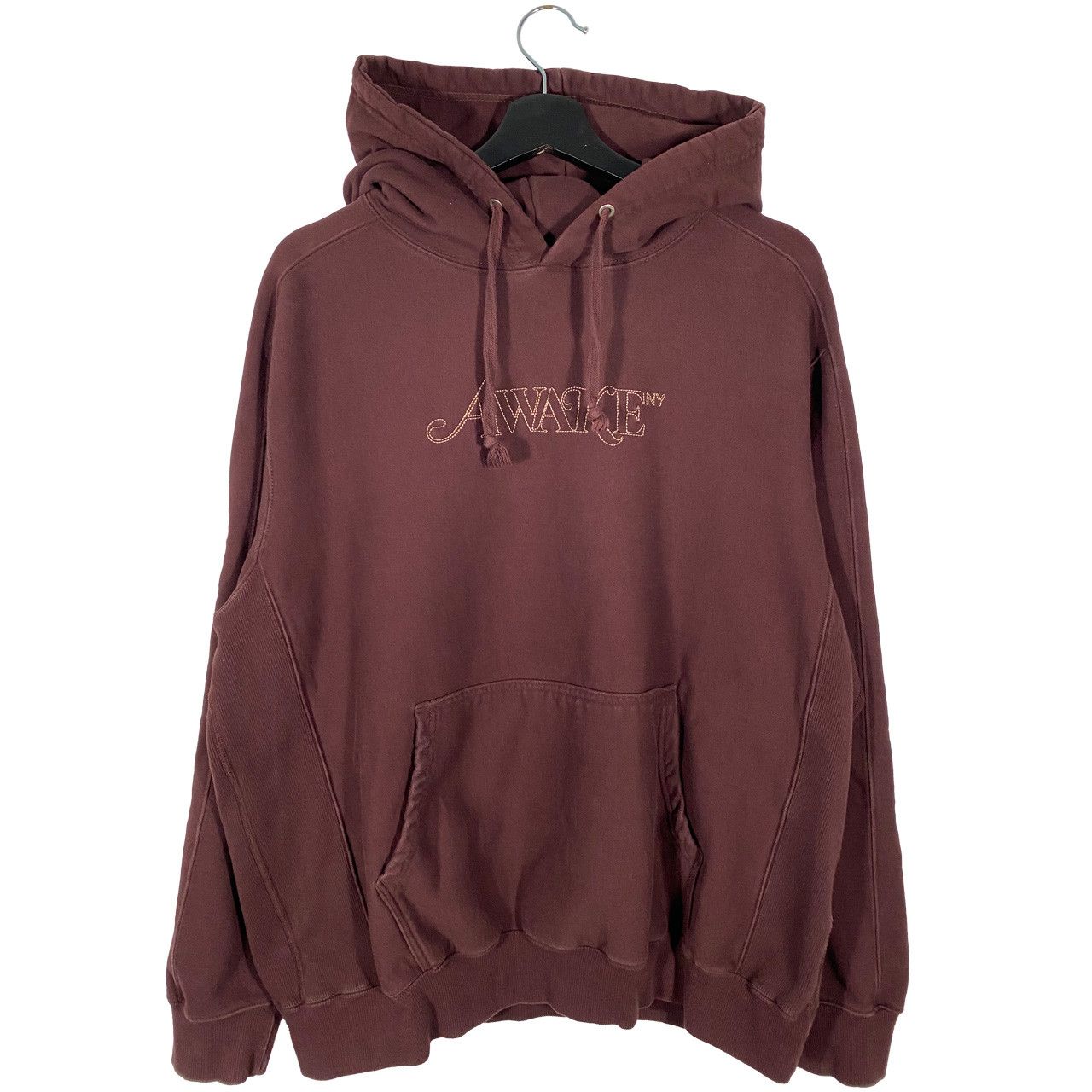 Awake NY Awake NY Classic Outline Logo Paneled Boxy Brown Hoodie Size US L / EU 52-54 / 3 - 1 Thumbnail