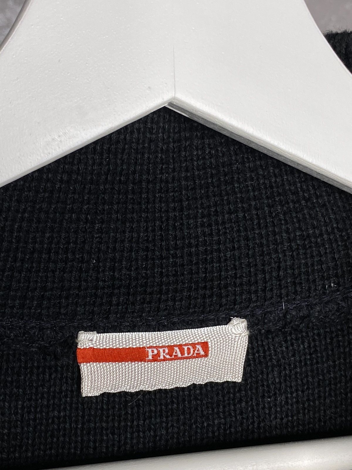 Prada Vintage 00s Prada Heavy Knitted Zip Sweater Rare Red Tab Size US M / EU 48-50 / 2 - 8 Thumbnail