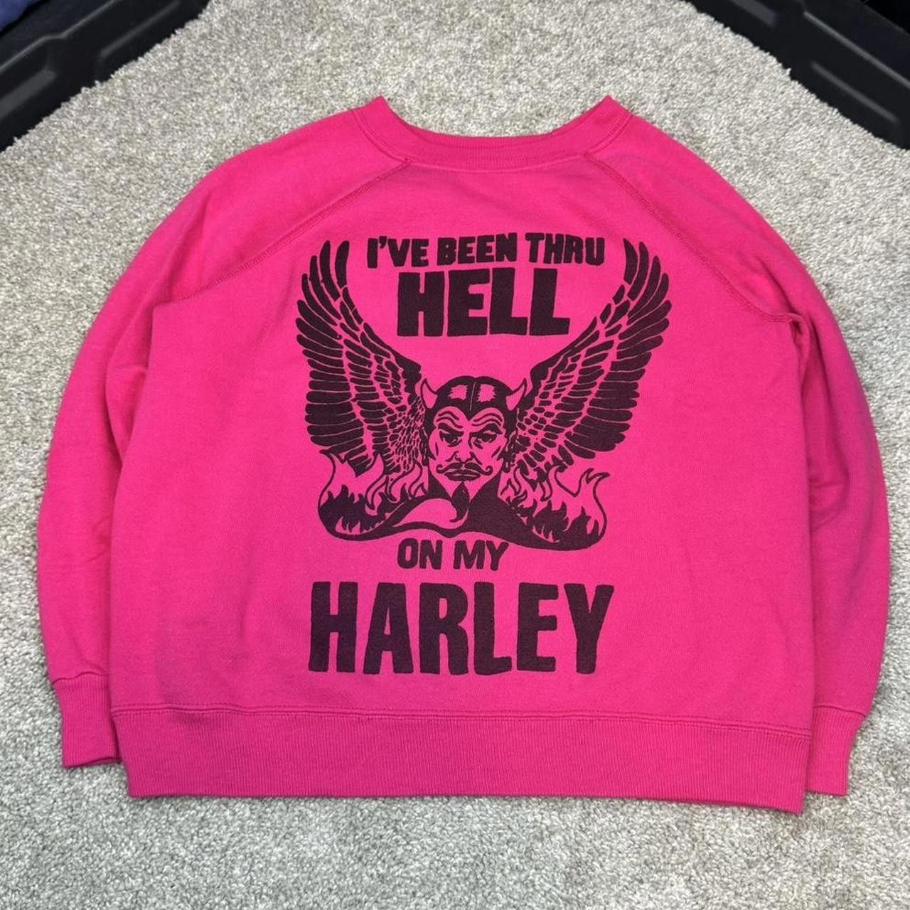 Harley Davidson × Vintage VTG 90s Harley Davidson I’ve Been Through Hell Crewneck Size S / US 4 / IT 40 - 2 Thumbnail