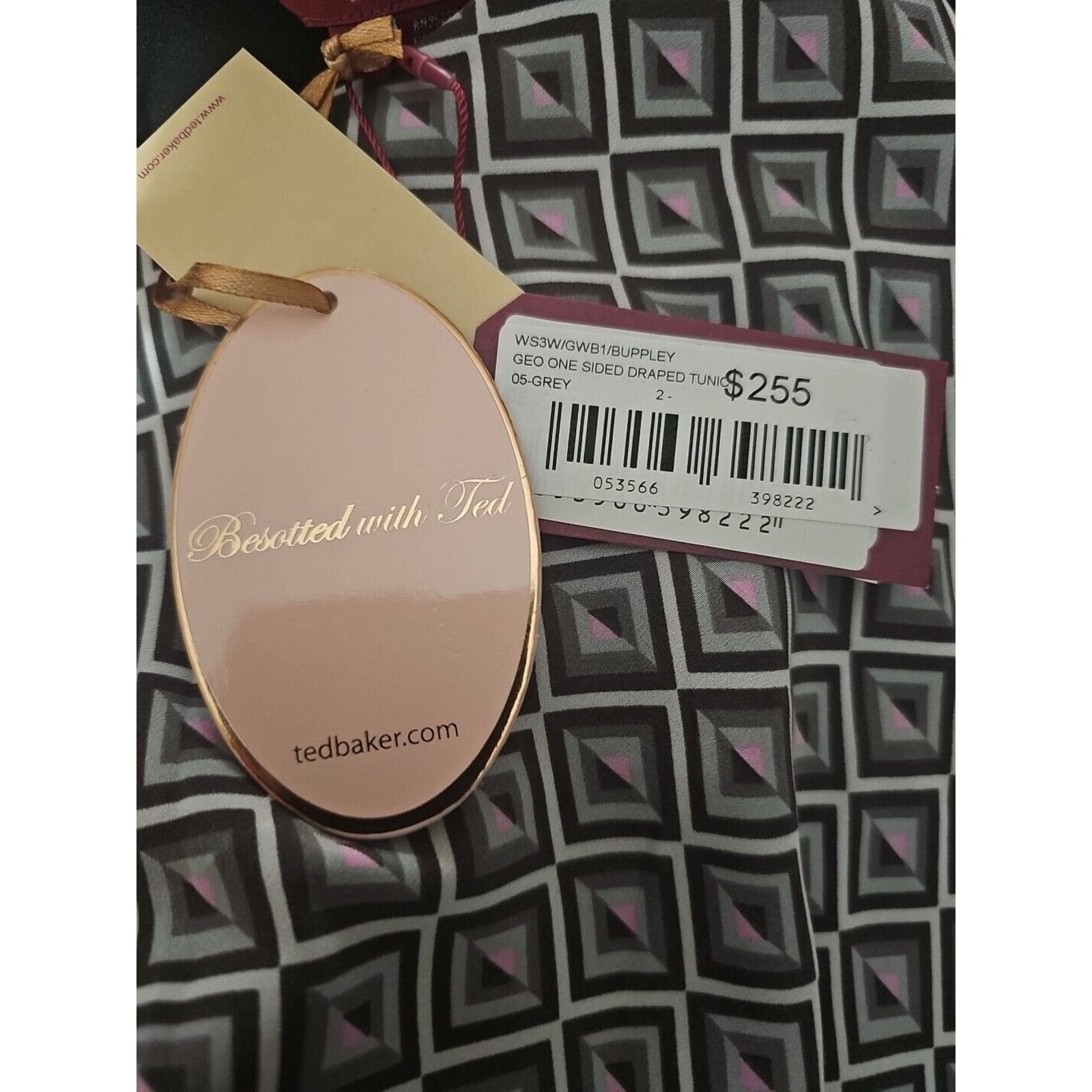 Ted Baker TED BAKER LONDON GEO One Sided Draped Tunic $255 Size 2 Size XS / US 0-2 / IT 36-38 - 7 Thumbnail
