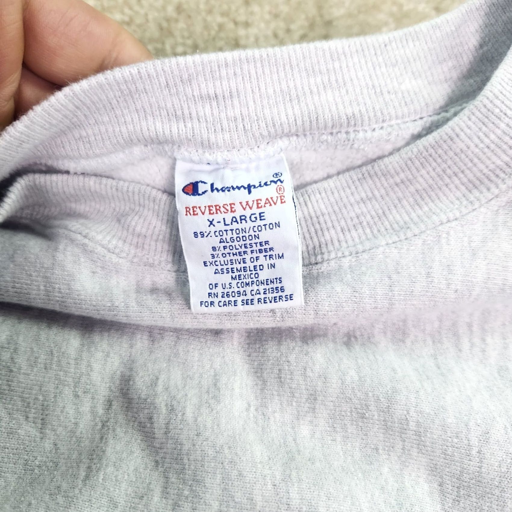 Champion VINTAGE Champion Reverse Weave Sweatshirt Gray XL Crewneck 90s Men Mens Heavyweight Pullover B900 Size US XL / EU 56 / 4 - 3 Thumbnail