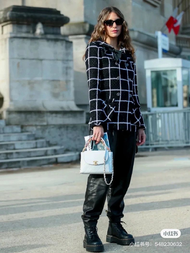 Chanel Chanel Roof series black and white plaid lotus leaf collar Size XS / US 0-2 / IT 36-38 - 7 Thumbnail