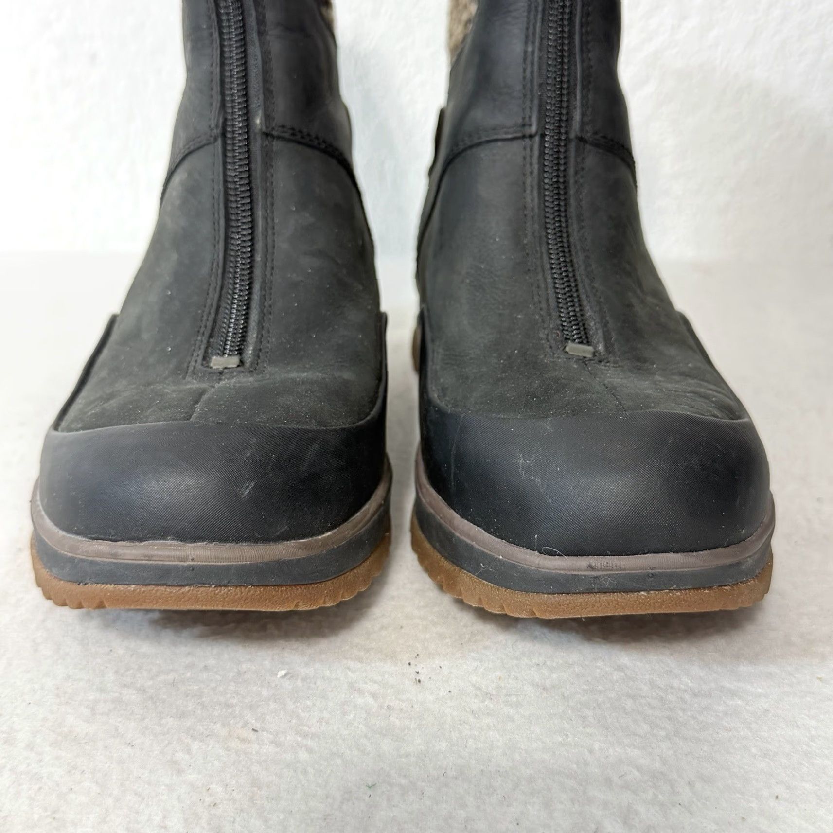 Merrell VINTAGE Merrell Women's ZipOn Warm Winter Boots Eventyr Bond Black Leather Size US 8 Size US 8 / IT 38 - 4 Thumbnail