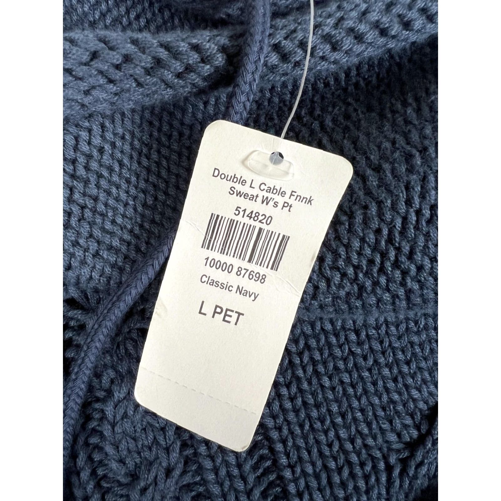 Vintage VINTAGE? (No) L.L. Bean Double L Cable Knit Cowl Neck Sweater Womens L Petite Blue Pullover Size L / US 10 / IT 46 - 6 Thumbnail
