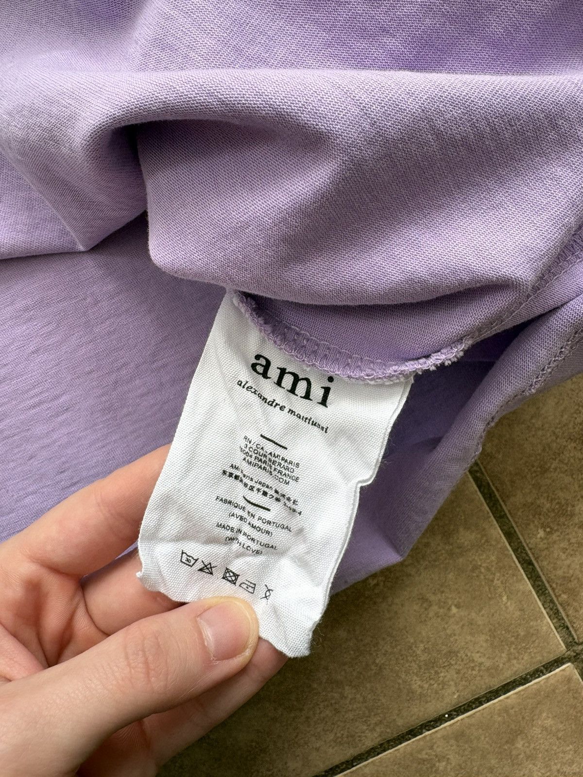 AMI AMI Alexandre Mattiussi Lavender AMI de Cœur T-Shirt Size US L / EU 52-54 / 3 - 5 Thumbnail