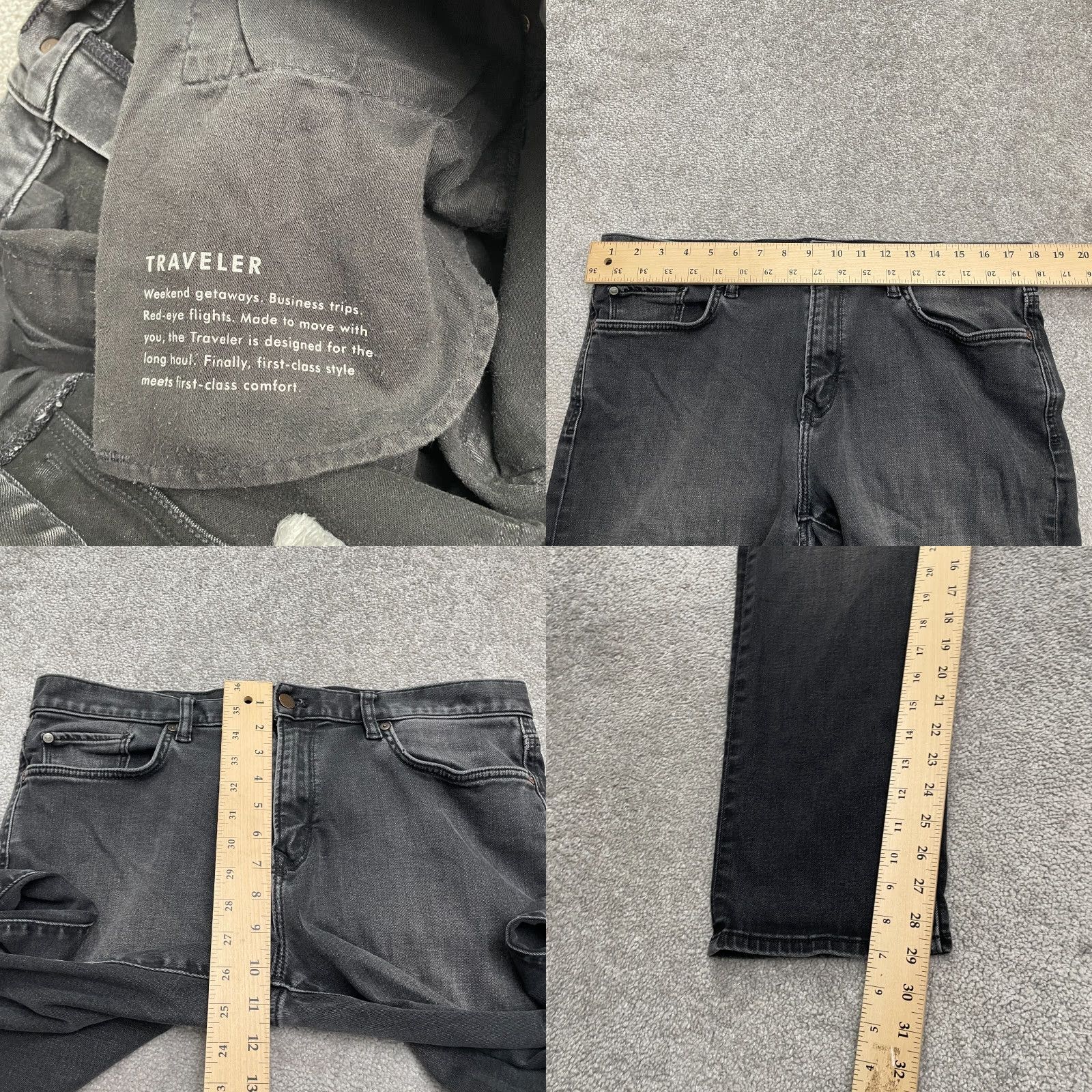 Banana Republic Banana Republic Traveler Slim Fit Denim Jeans Mens 35x30 Black Straight Casual Size US 35 - 8 Thumbnail