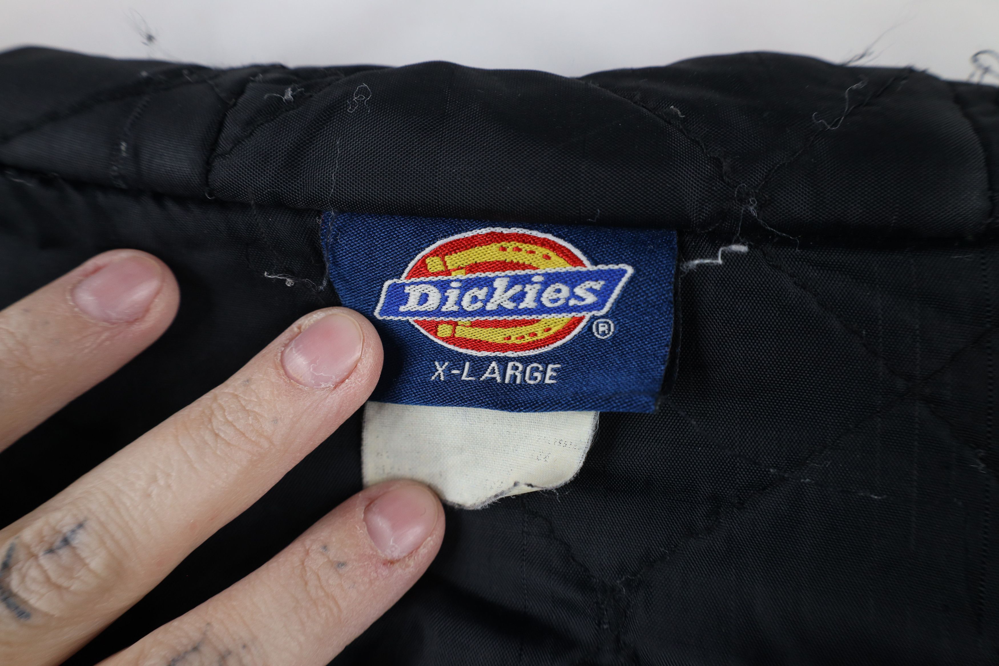 Dickies × Vintage Vintage 90s Dickies Out Quilted Canvas Hooded Jacket Black Size US XL / EU 56 / 4 - 13 Thumbnail