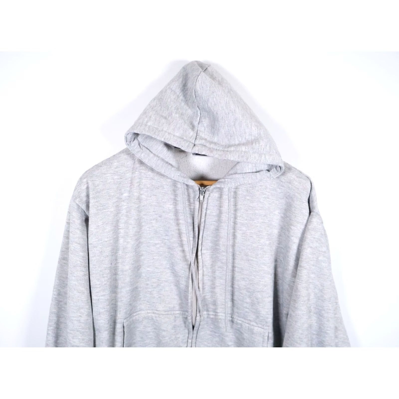 Vintage VINTAGE Franklin Shirt Mens XL Gray 90s Zip Hoodie Men Heather Sweatshirt Blank Solid VTG Fleece Size US XL / EU 56 / 4 - 4 Thumbnail