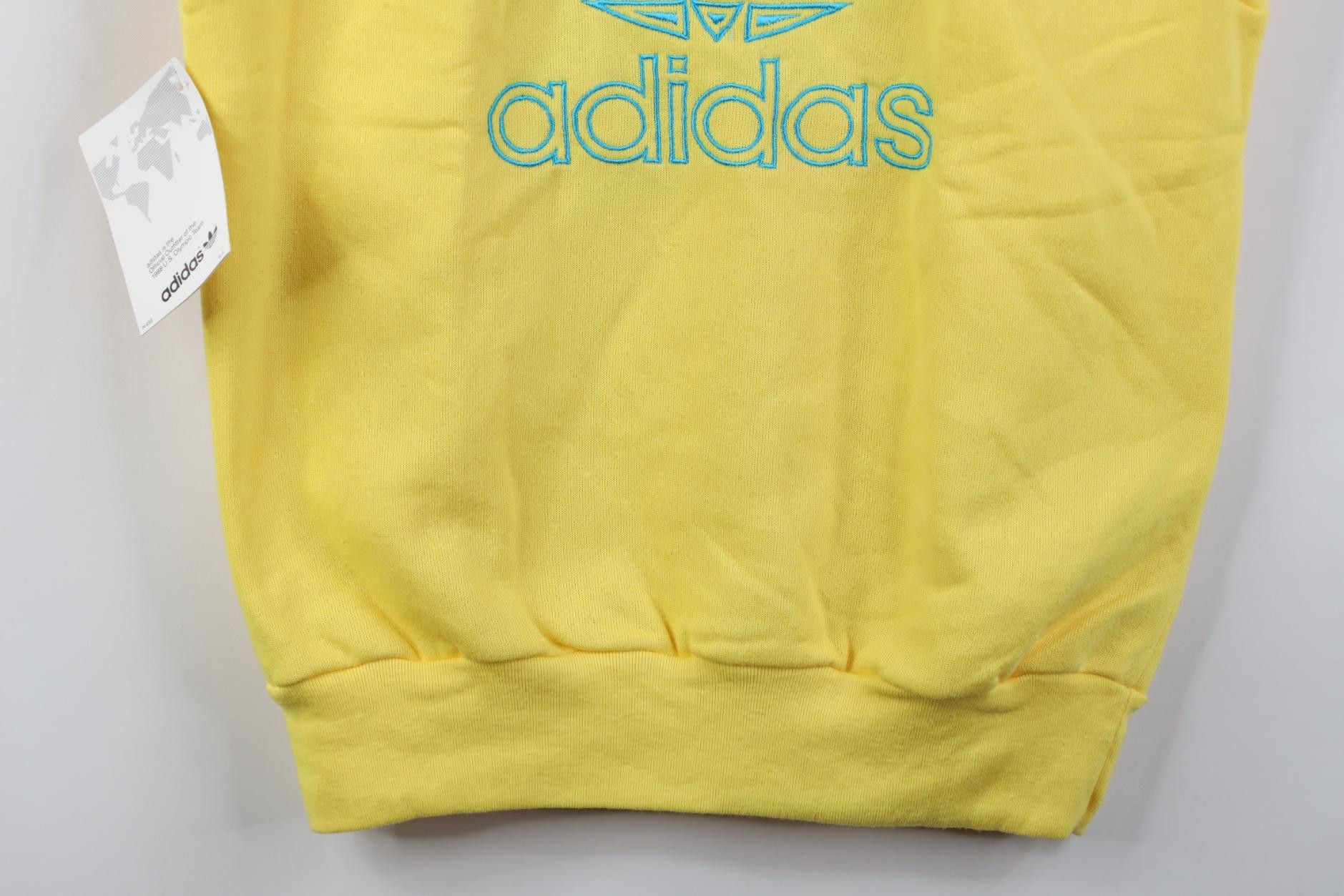 Adidas Deadstock Vintage 80s Adidas Sweatshirt Vest USA Yellow Size US S / EU 44-46 / 1 - 3 Thumbnail
