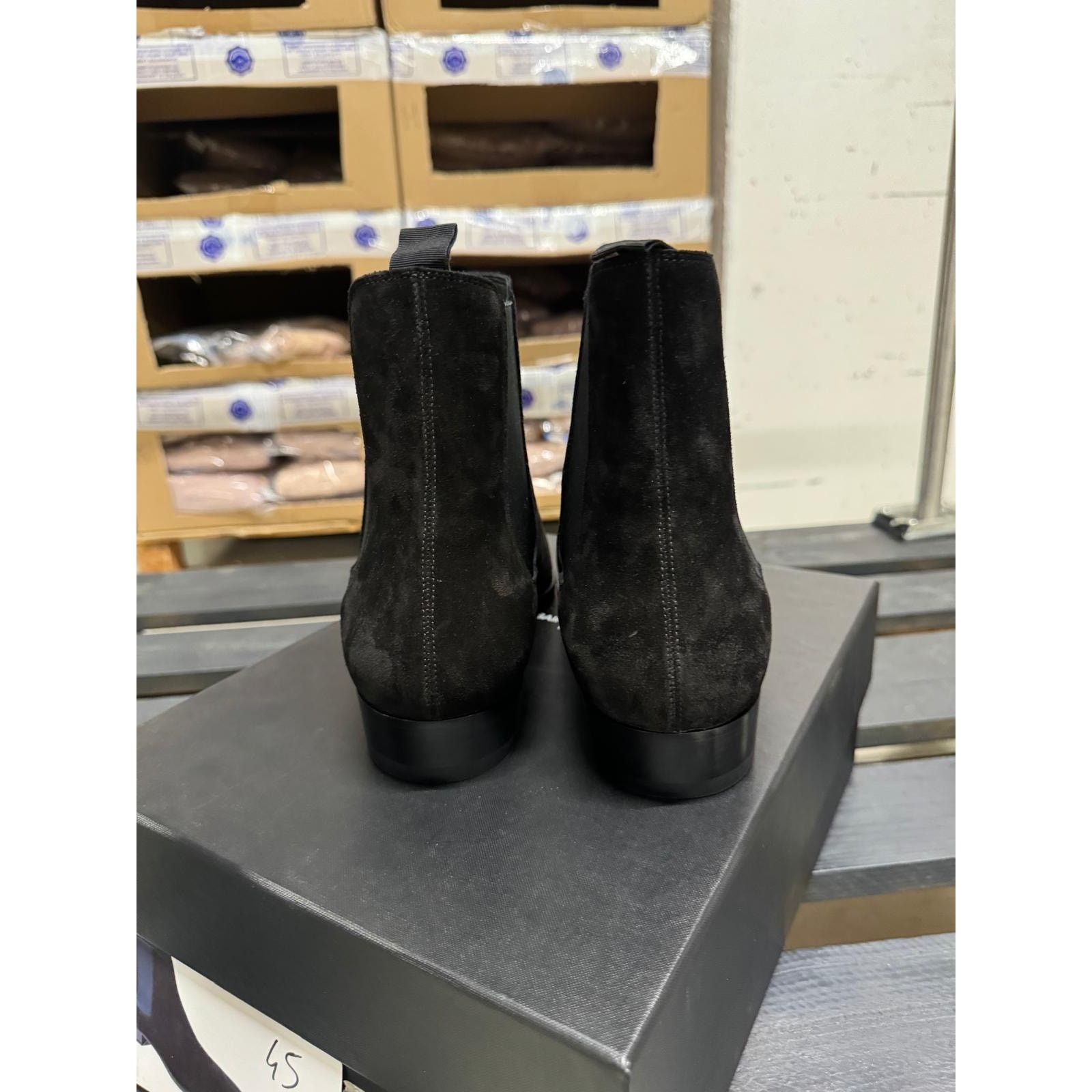 Saint Laurent Paris o1alsimx924 375680 Suede Chelsea Boots in Black Size US 12 / EU 45 - 15 Thumbnail