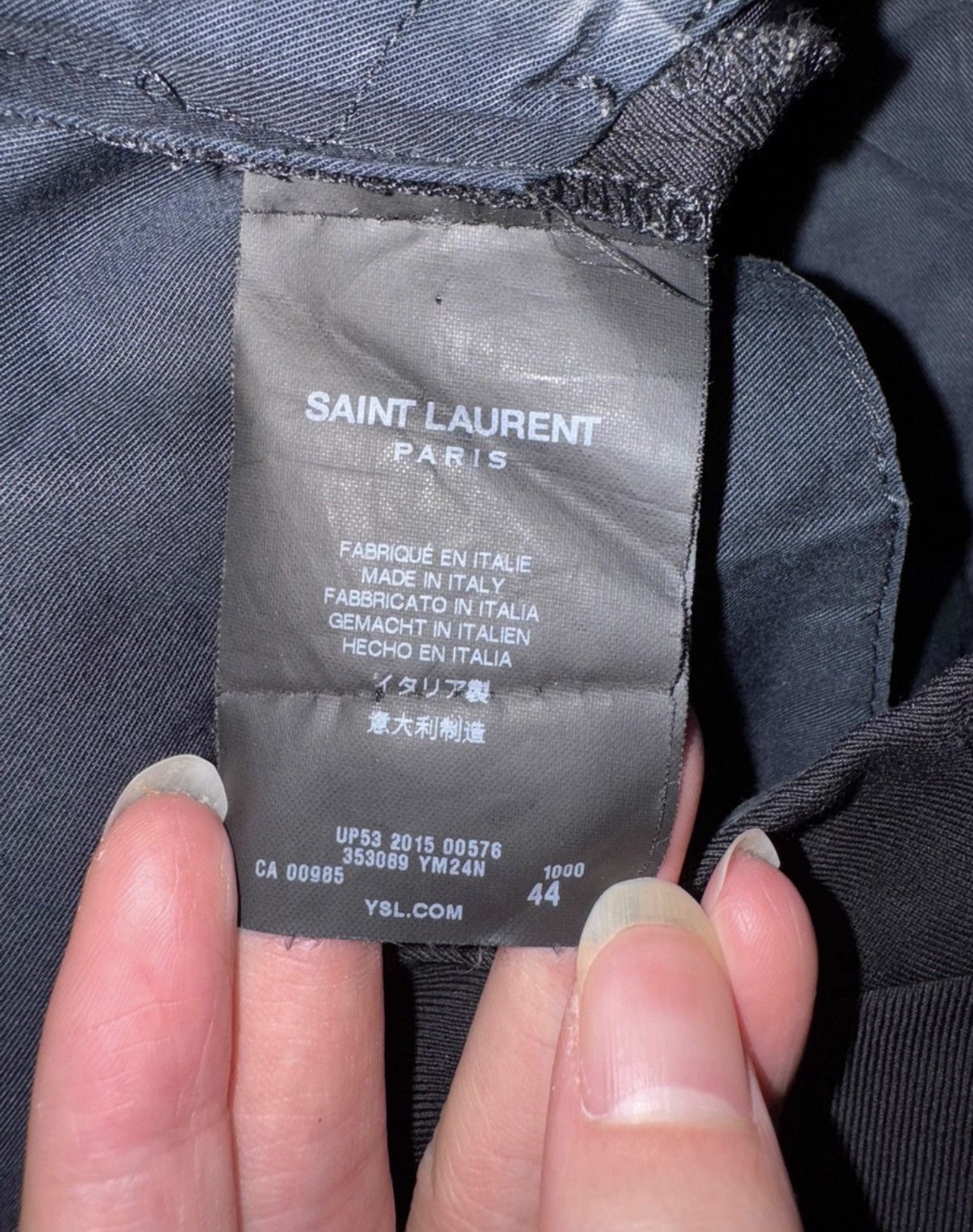 Saint Laurent Paris Saint Laurent 15FW Wool Basic Cropped Black Tailored Pants Size US 28 / EU 44 - 6 Thumbnail