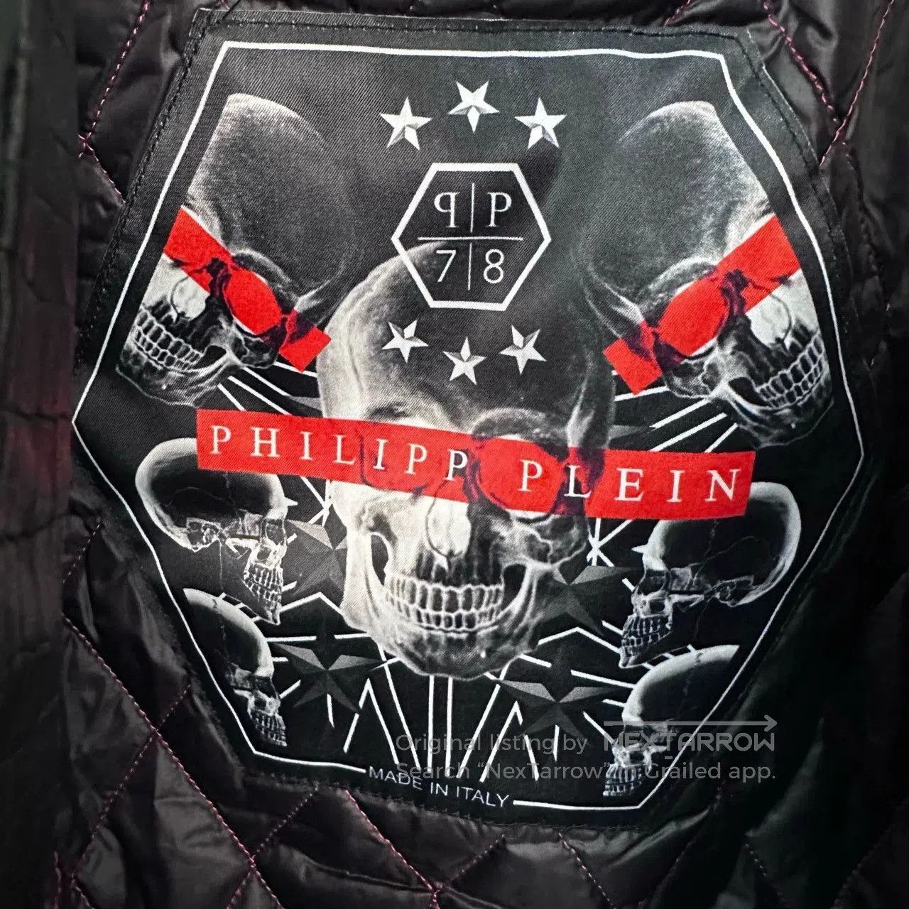 Philipp Plein black crocodile print hooded vest jacket. Size US XS / EU 42 / 0 - 4 Thumbnail