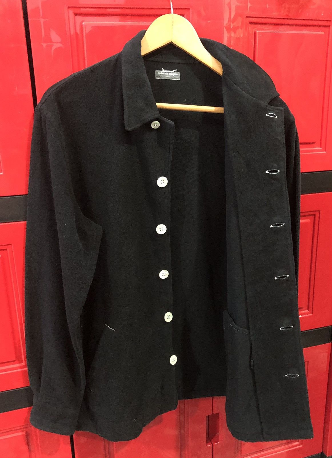 Comme des Garcons × Comme des Garcons Homme Comme des Garcons Homme AW02 Thick Cotton Black Shirt Size US M / EU 48-50 / 2 - 5 Thumbnail