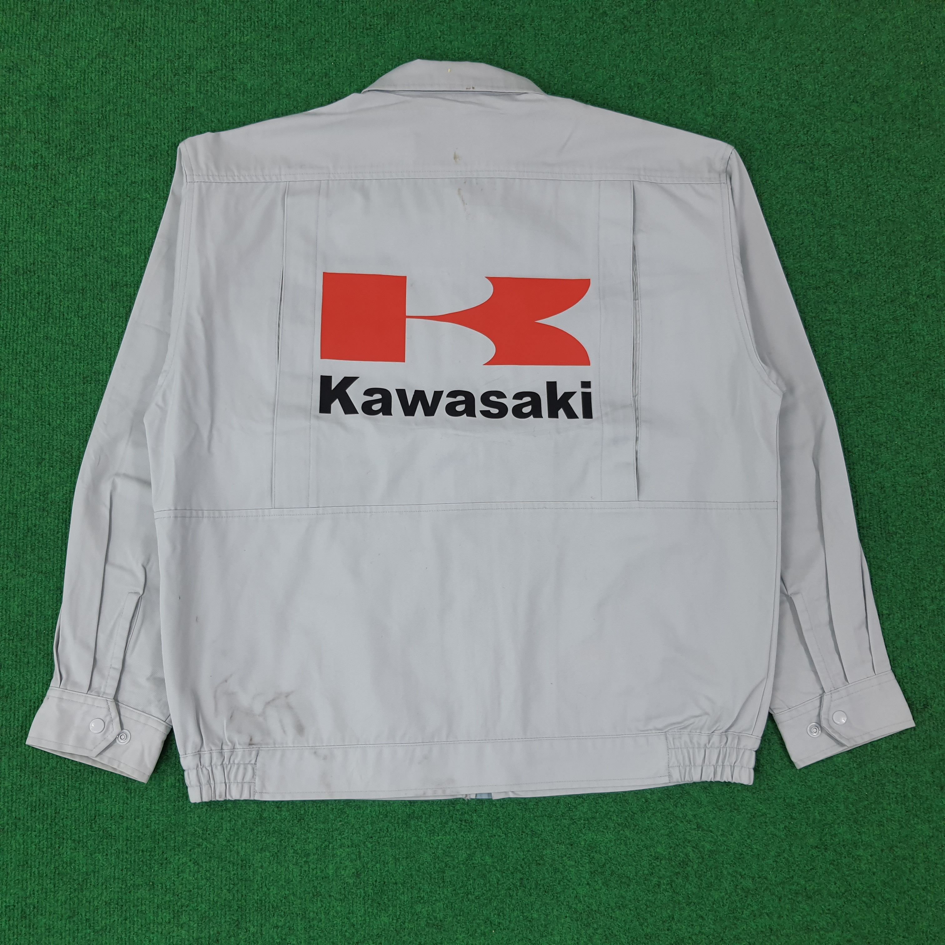 Japanese Brand × Vintage Vintage KAWASAKI Japan Motorsports Racing Jacket C233N14 Size US L / EU 52-54 / 3 - 1 Thumbnail