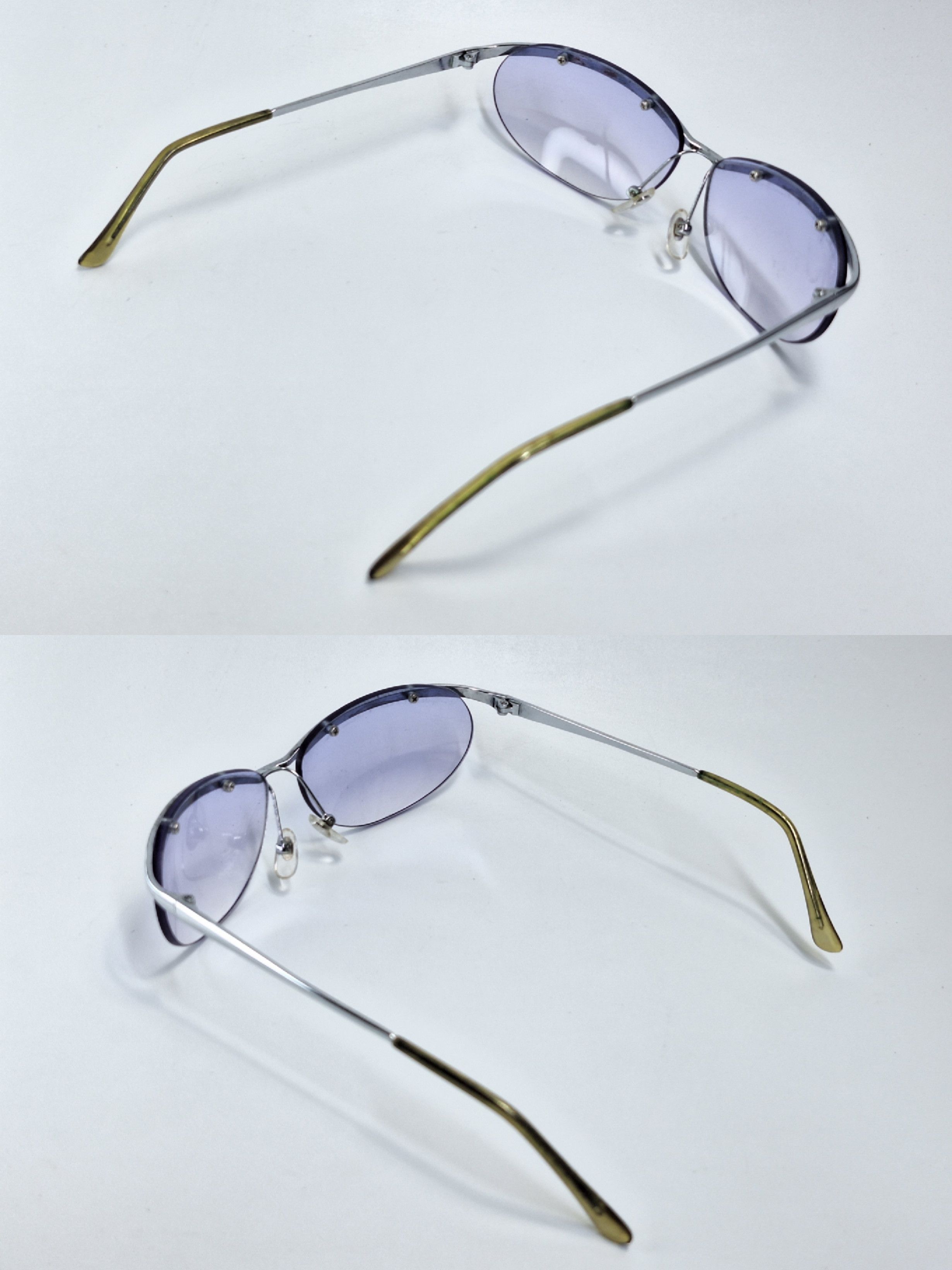 Other 00s Japan Vintage All Silver Semi-Rimless Minimal Eyeglass Size ONE SIZE - 7 Thumbnail