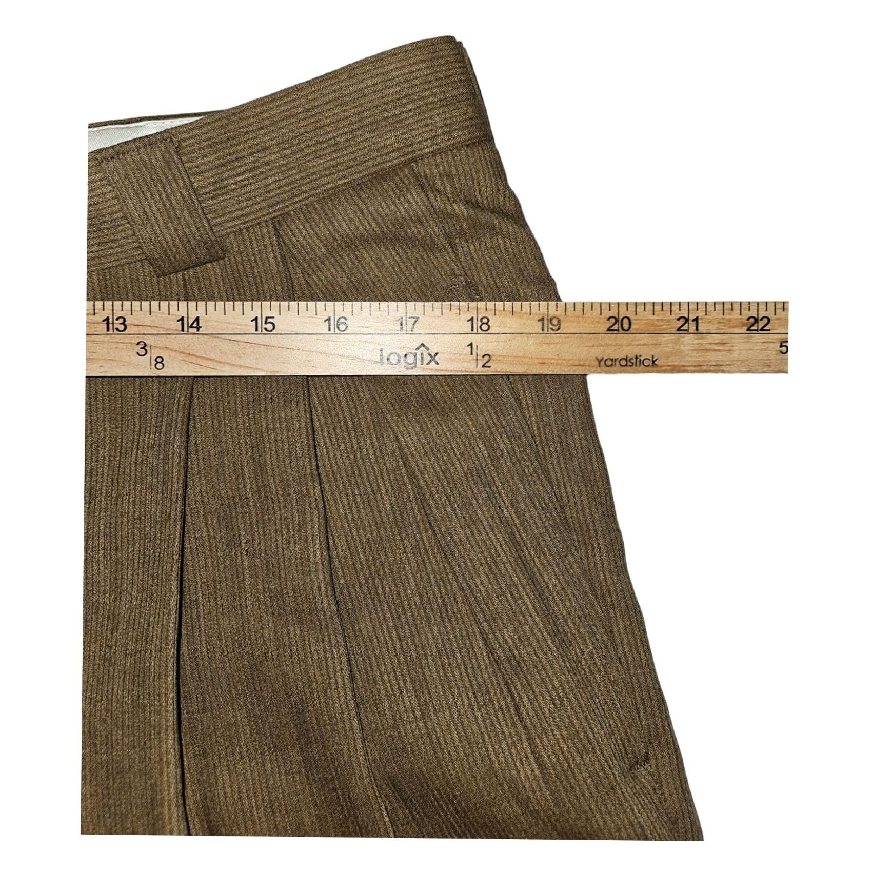 Vintage John Craig Dress Pants Striped 36 Men's Brown Wool Polyester Dry Clean Only Straight Leg High Rise Size US 36 / EU 52 - 7 Thumbnail