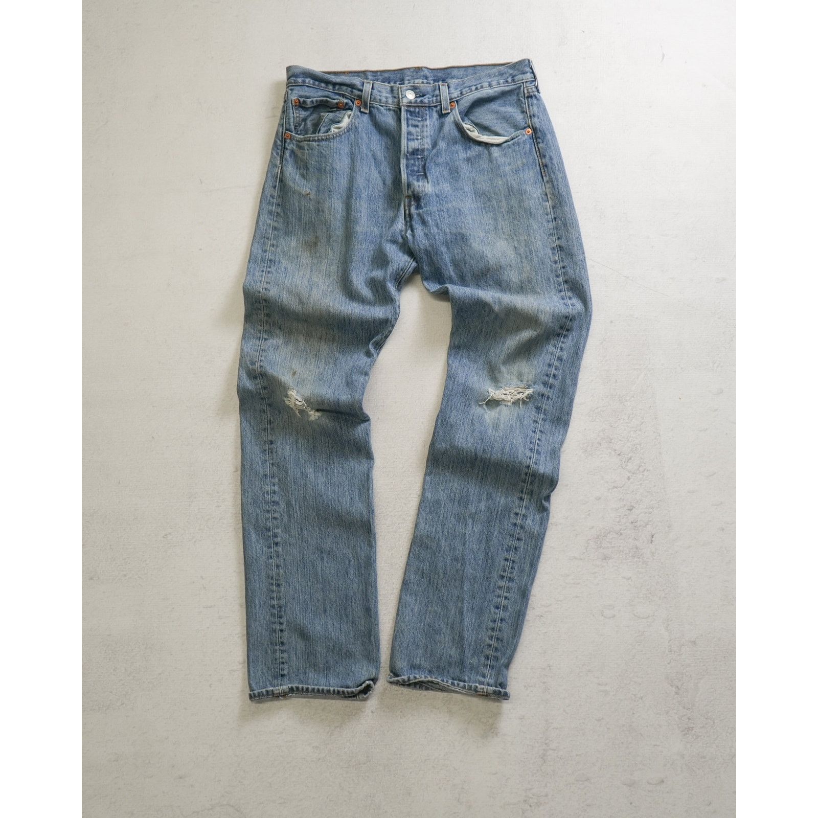 Levi's Vintage 00s Levis 501 Blue Womens Straight Leg Jeans - 34x32 Size 34" / US 12 / IT 48 - 1 Thumbnail