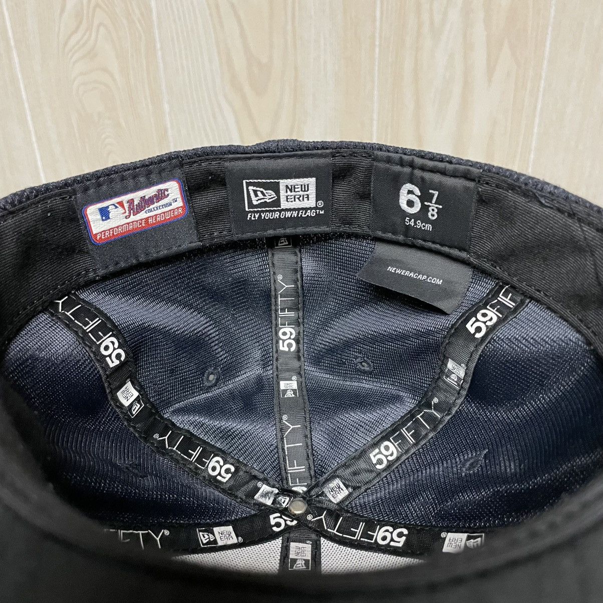 New Era Boston Red Sox Hat Cap New Era 59fifty Fitted 6 7/8 Navy Red Size ONE SIZE - 7 Thumbnail