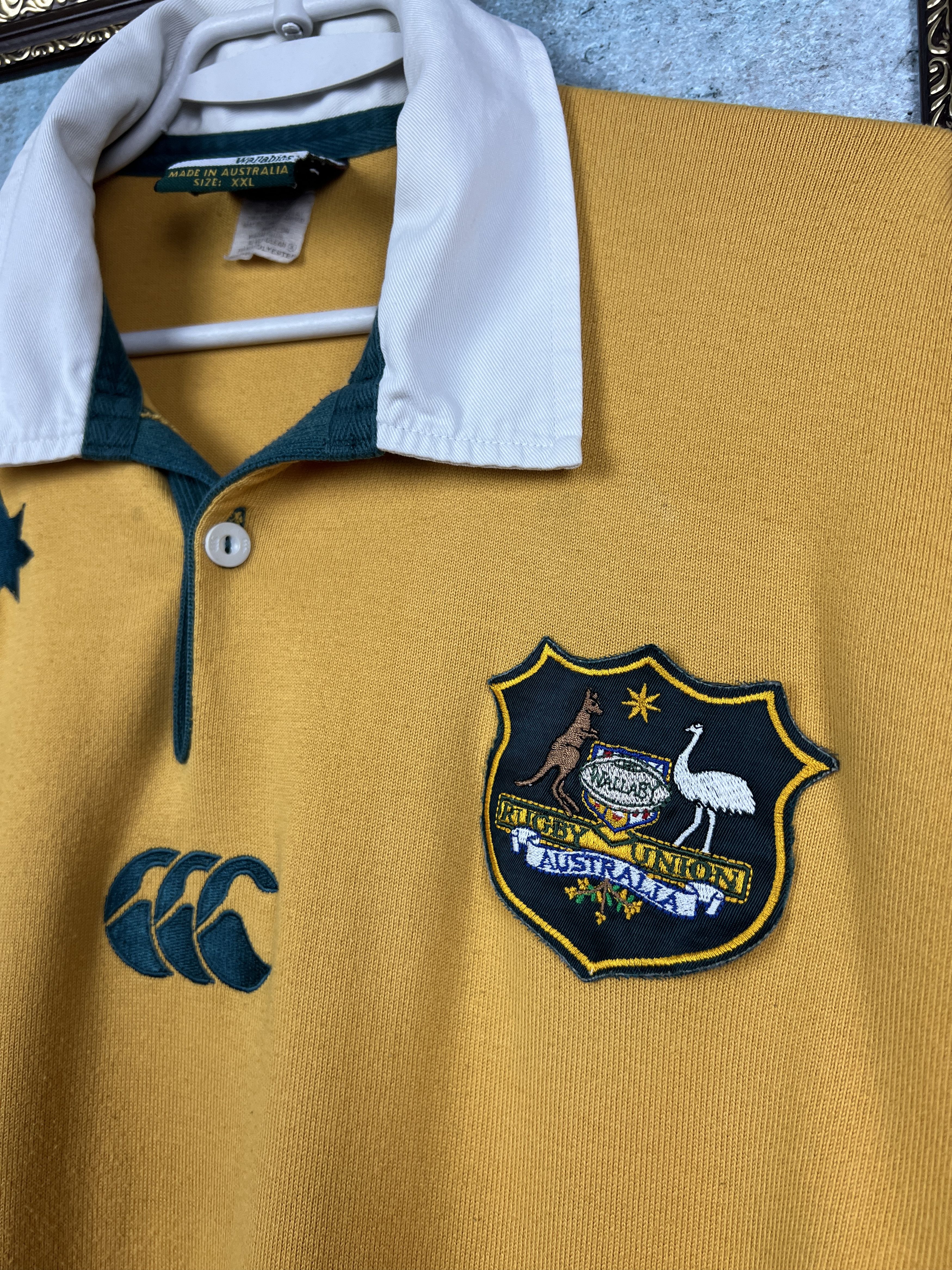 Vintage Australia Rugby Union Jersey Wallabies Shirt Long Sleeve Size US XXL / EU 58 / 5 - 4 Thumbnail