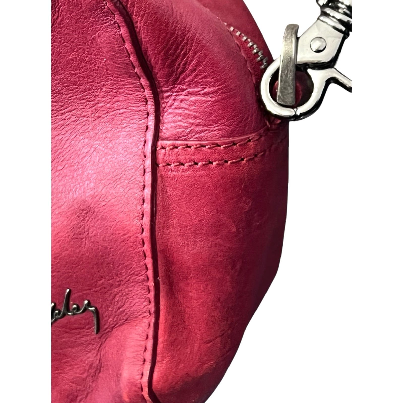 Vintage Velez Leather Handbag Crossbody Red Tassels Adjustable Strap Crossbody Women Medium Red Leather Bag - Velez Size ONE SIZE - 5 Thumbnail
