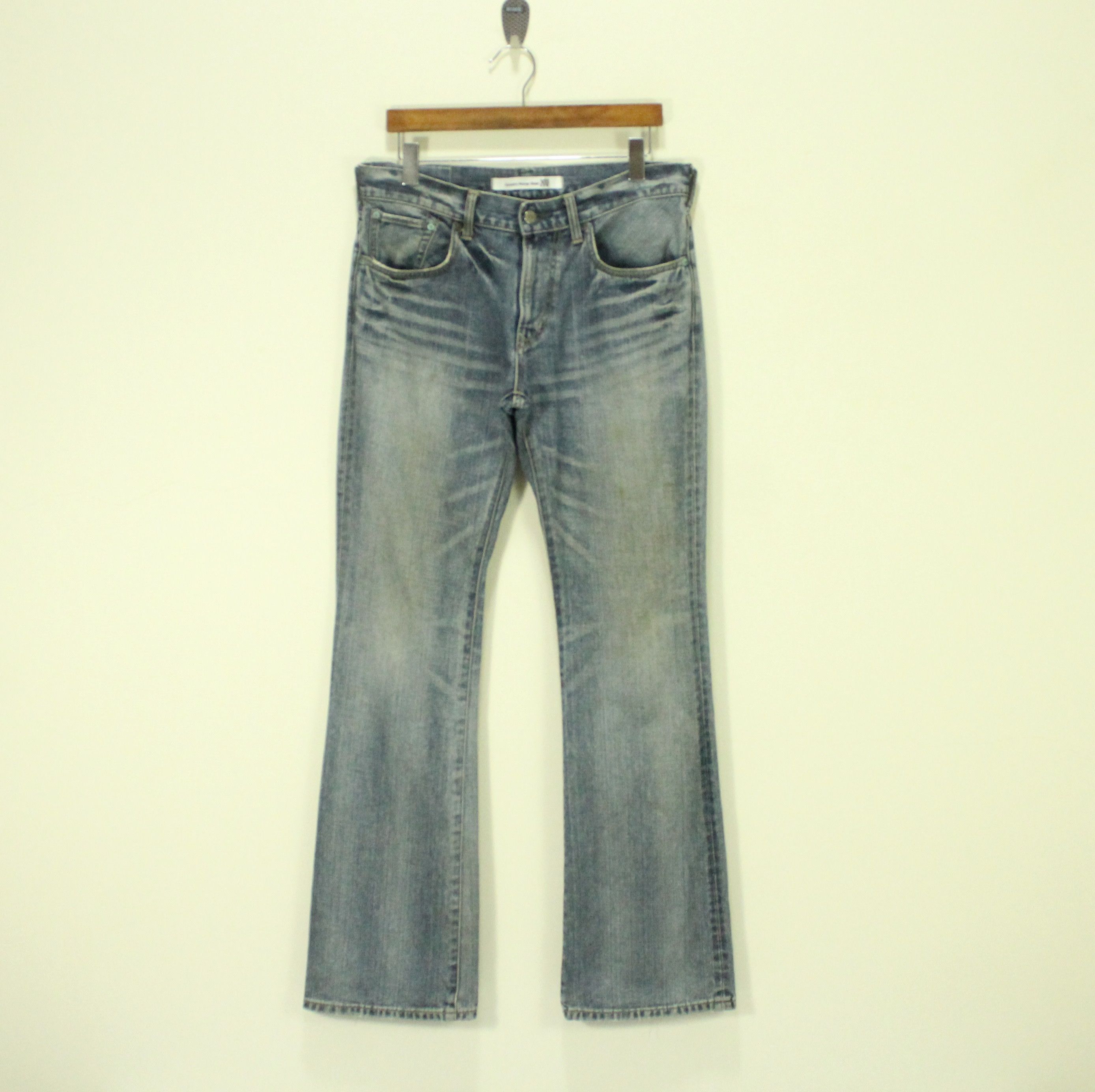 Vintage Flared EDWIN Denim Distressed bootcut bellbottom Size US 31 - 3 Thumbnail