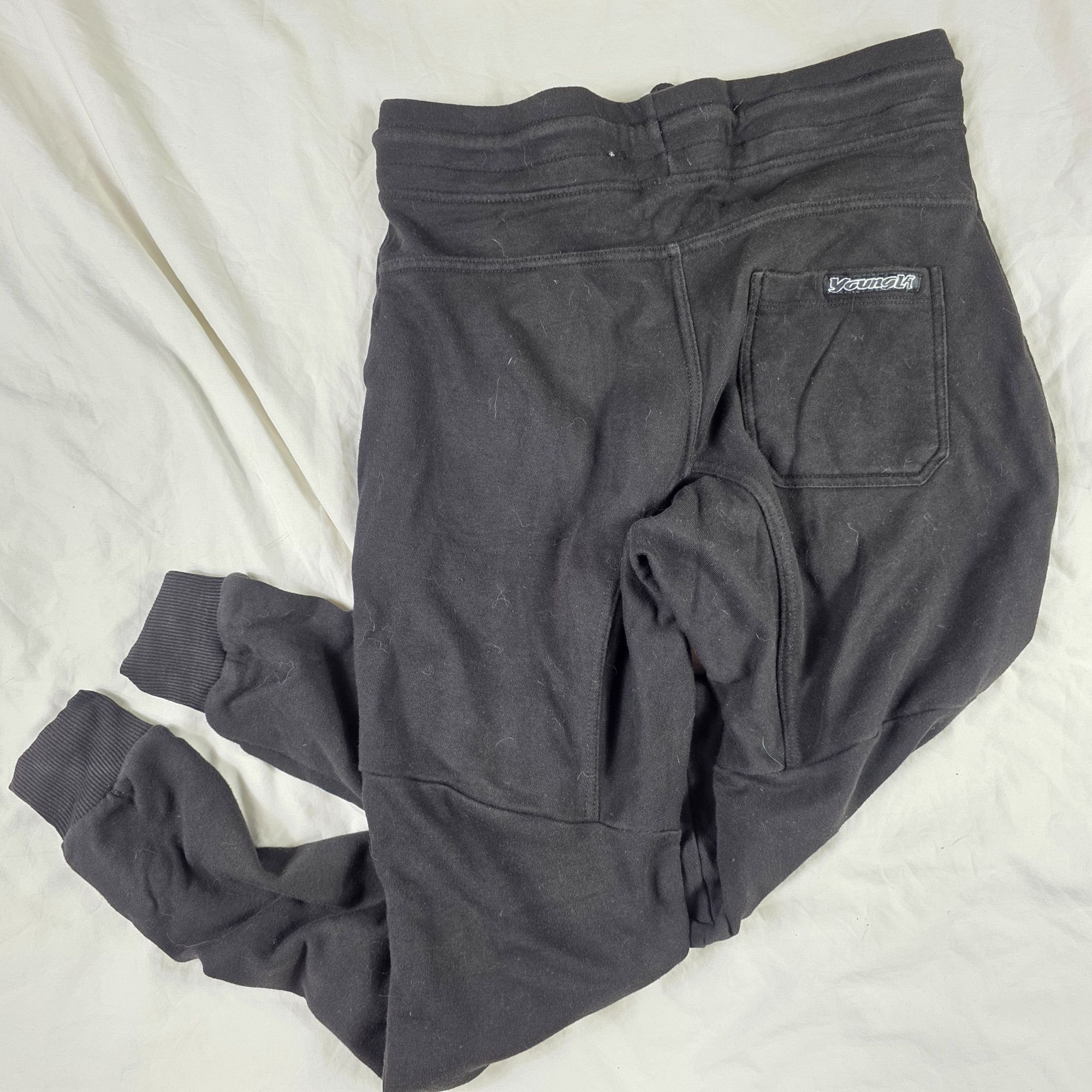 YoungLA YoungLA Mens Medium Black Joggers Sweatpants Lightweight Com Size US 30 / EU 46 - 2 Thumbnail
